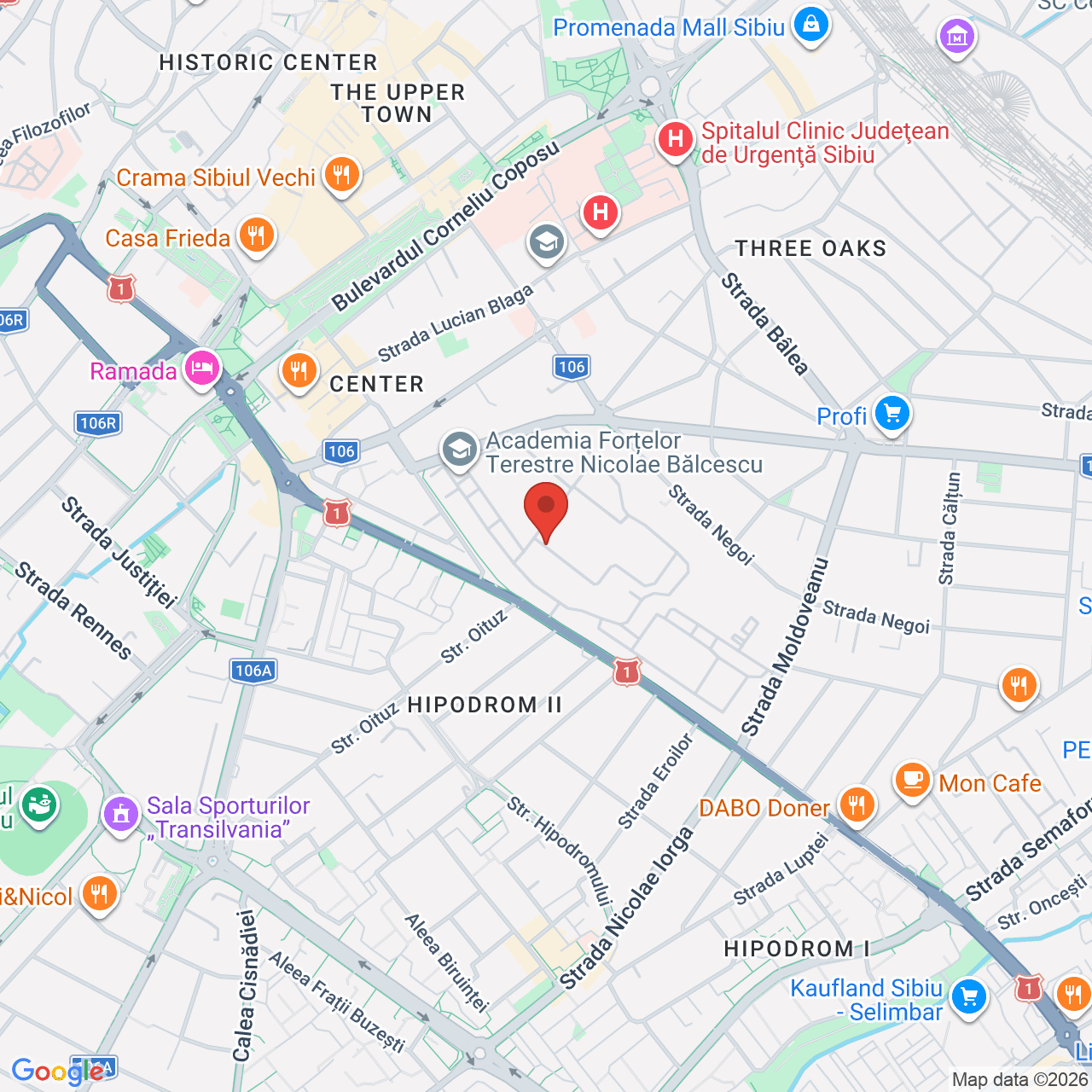 Map of ACADEMIA FORTELOR TERESTRE