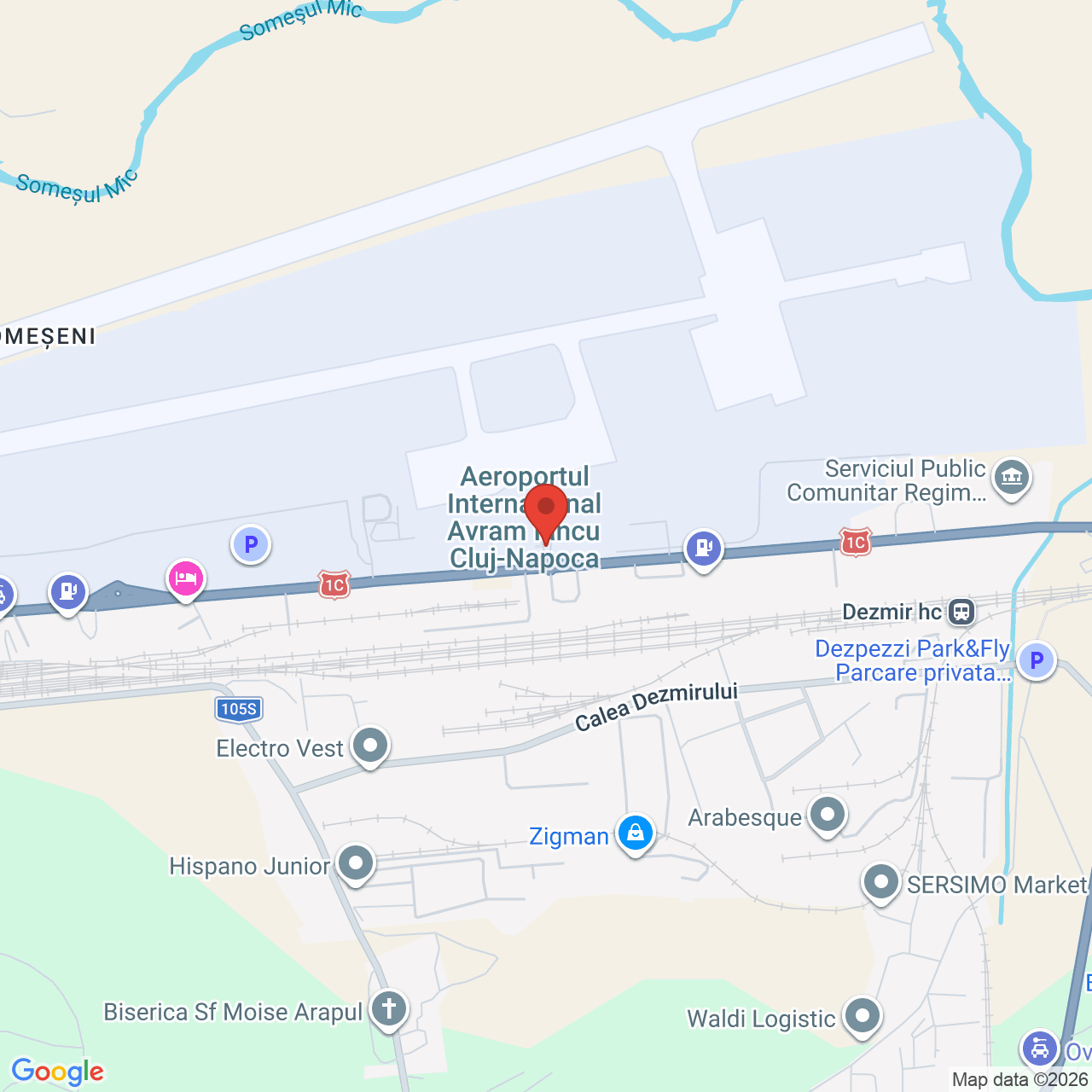 Map of Aeroportul International "Avram Iancu" Cluj-Napoca
