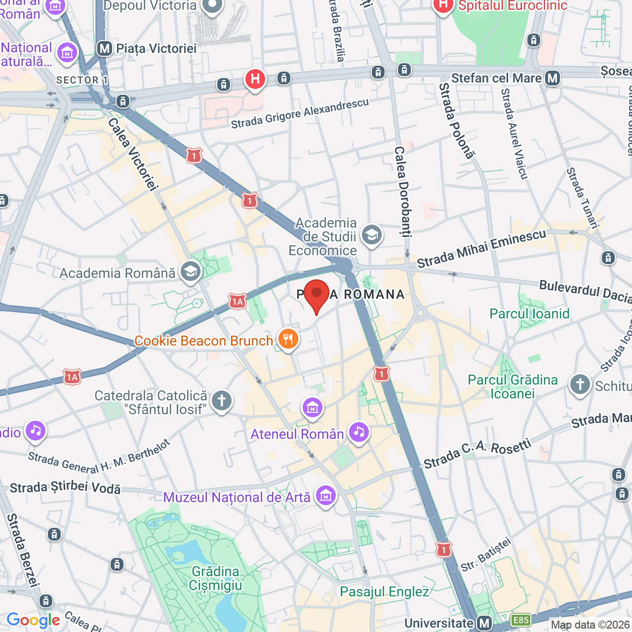 Map of Amzei Theater