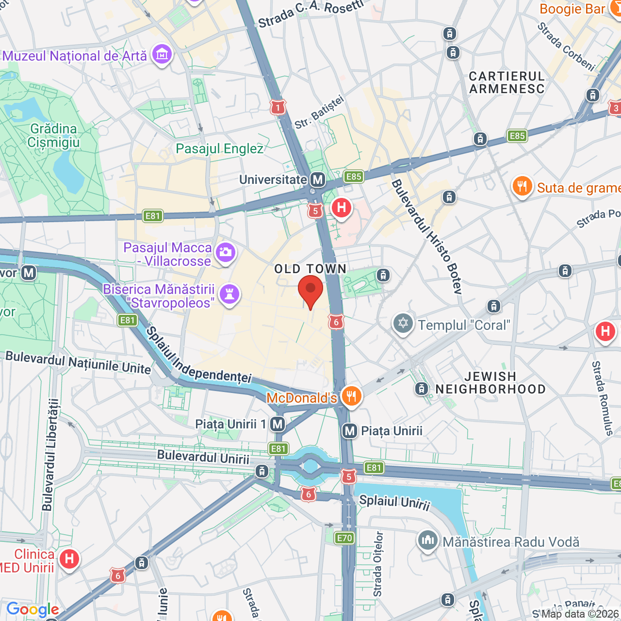 Map of ARCUB - Hanul Gabroveni
