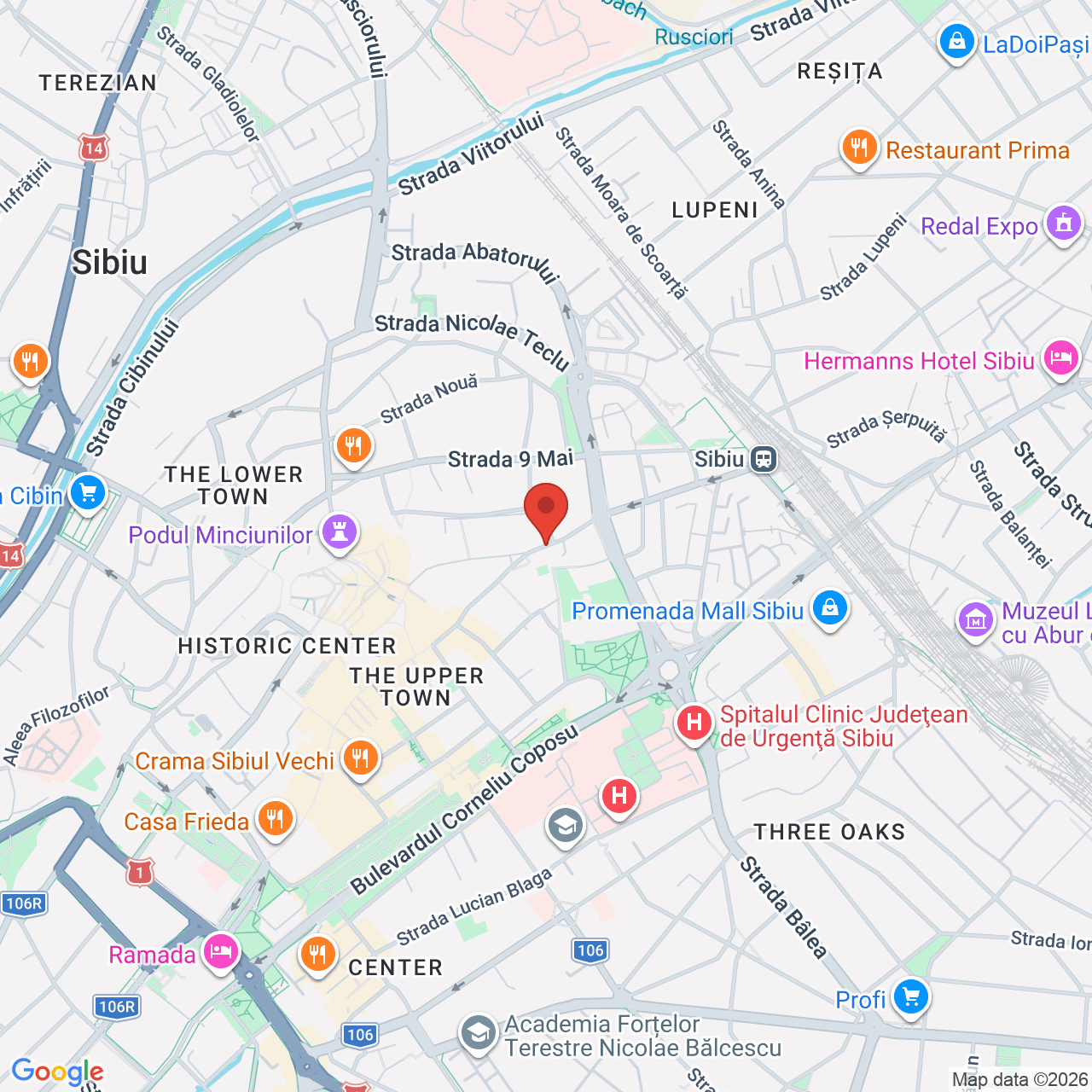 Map of BISERICA URSULINELOR