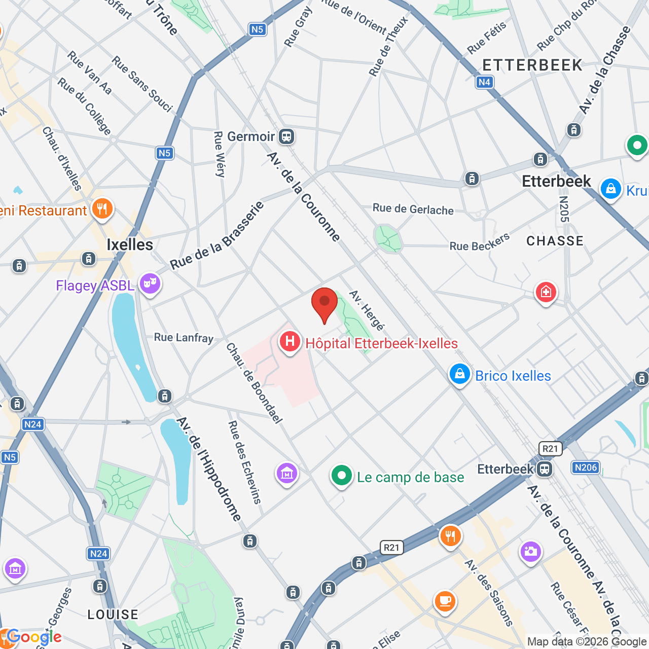 Map of Brussels