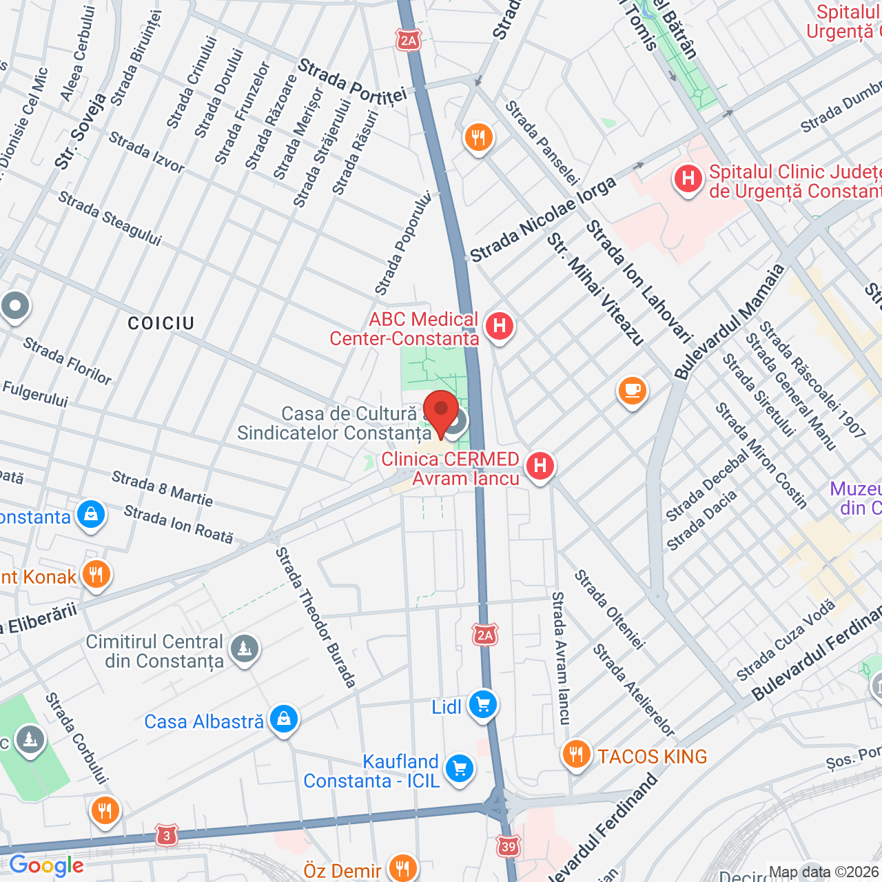 Map of Casa de Cultura a Sindicatelor Constanta