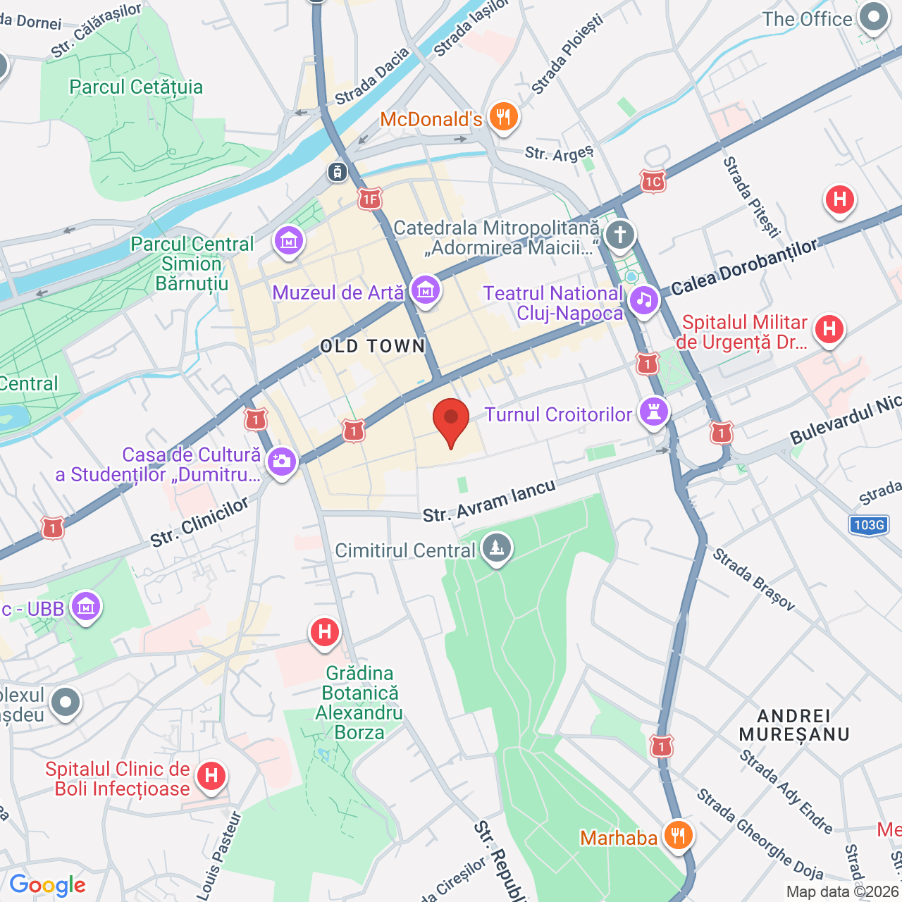 Map of Casa de Cultura a Studentilor Cluj-Napoca
