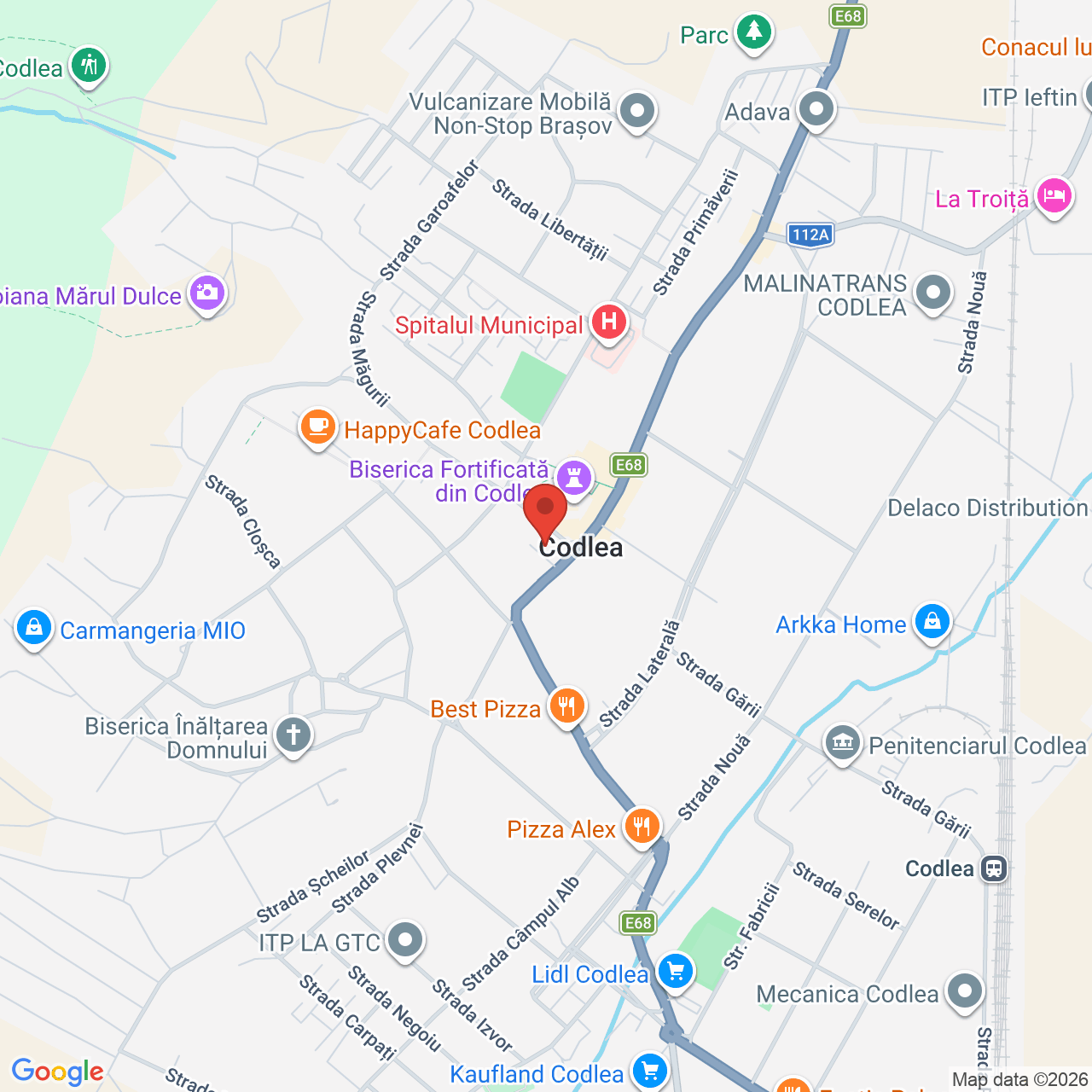Map of Casa de Cultura Codlea