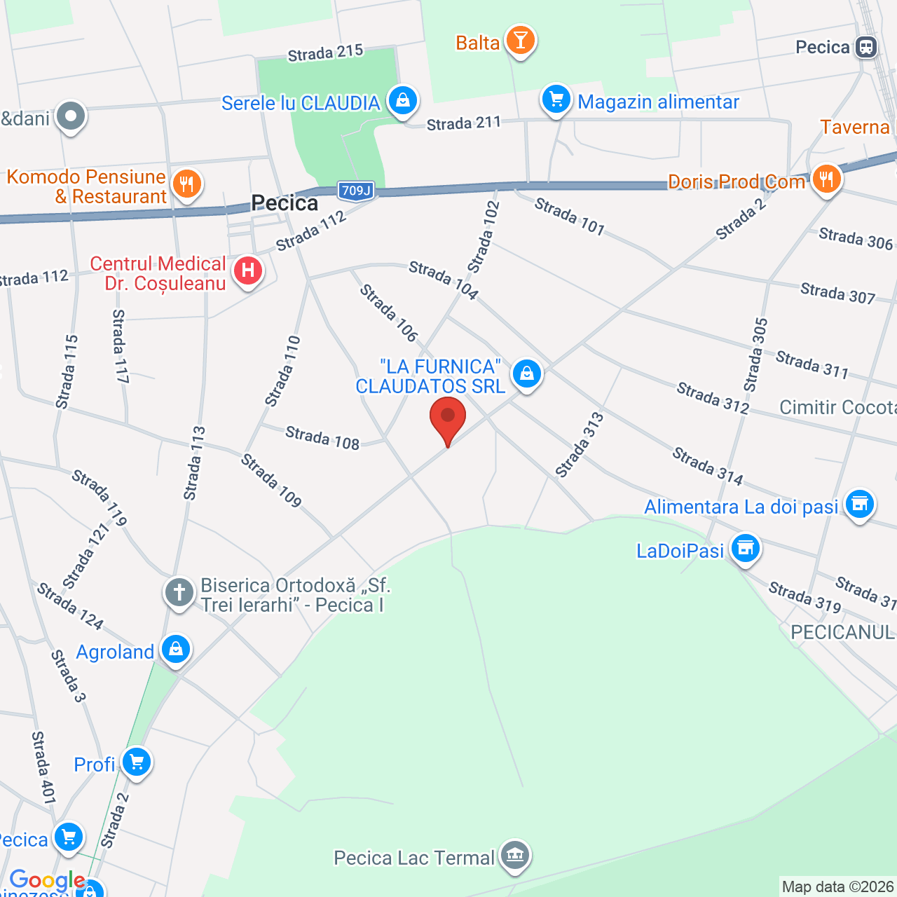 Map of Casa de Cultura Doru Ioan Petescu