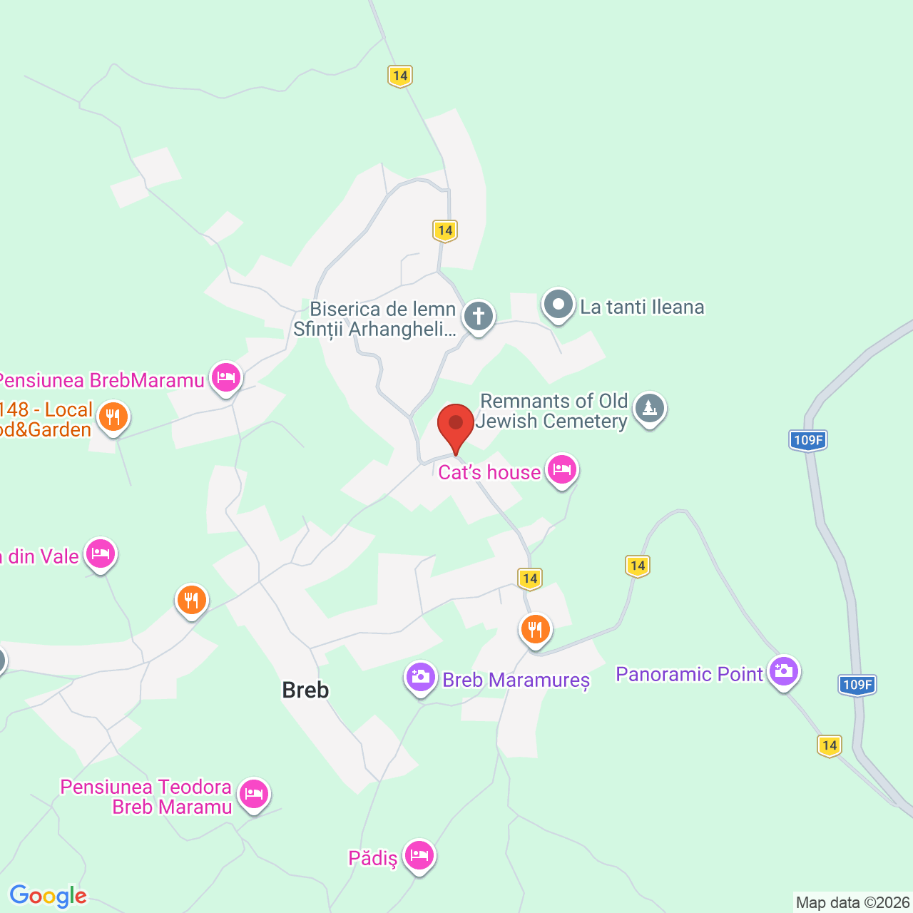 Map of Casa din Vale Breb