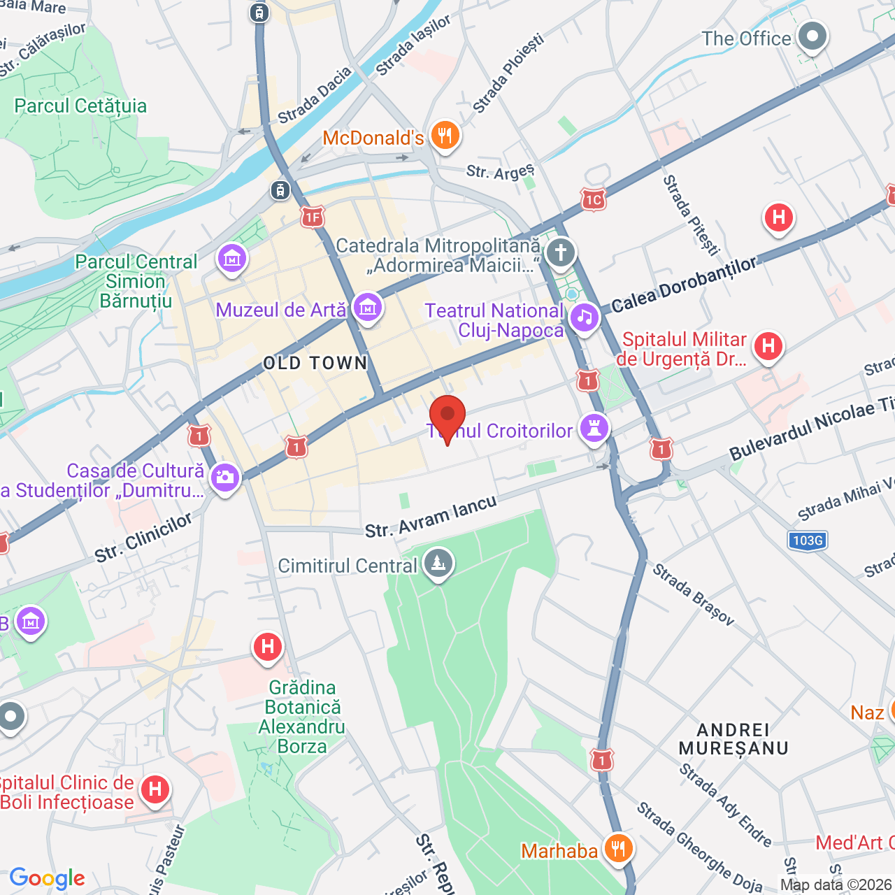 Map of Casa Universitarilor – Sala Auditorium Maximum