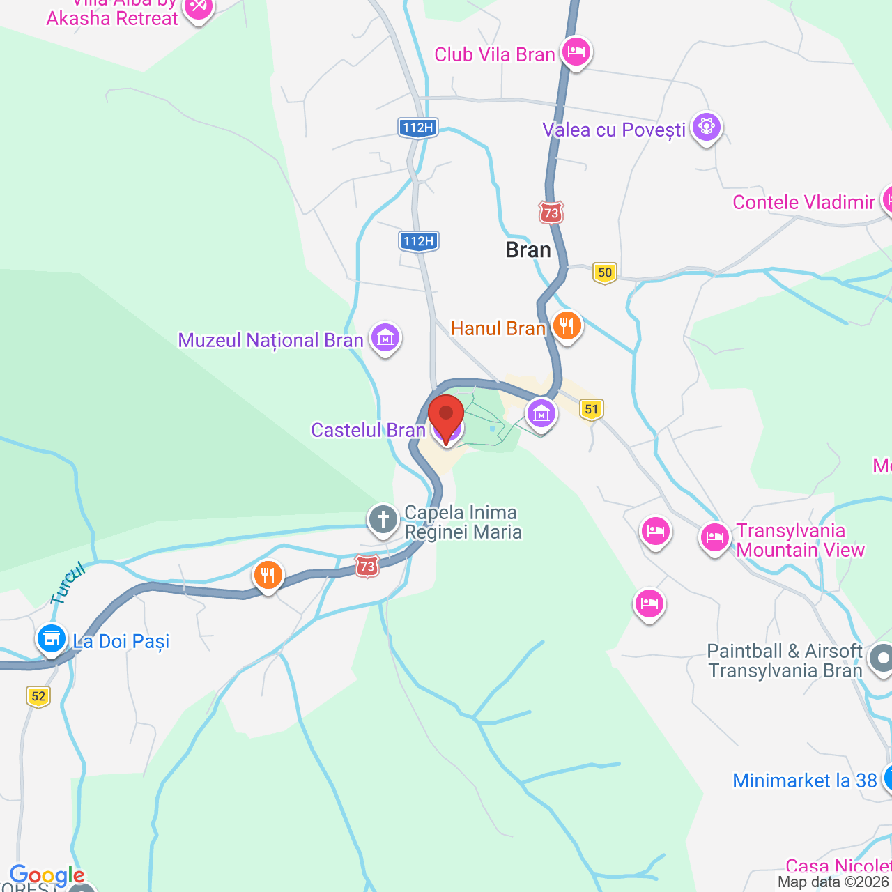 Map of Castelul Bran