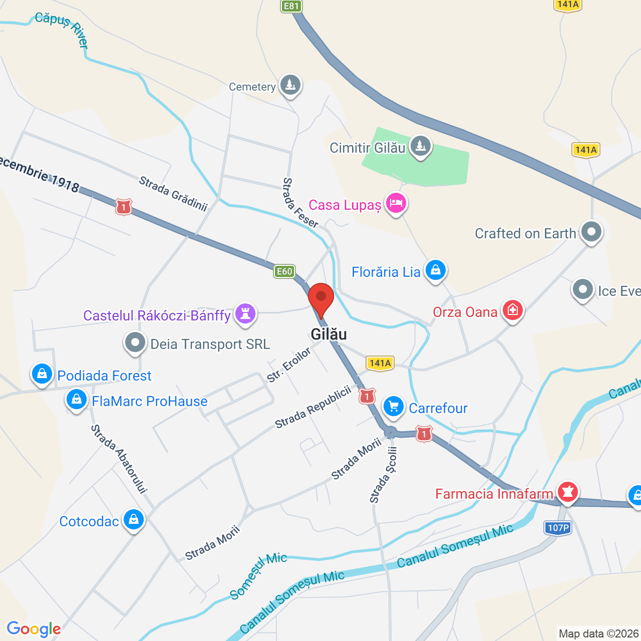 Map of Castelul Rákóczi-Bánffy