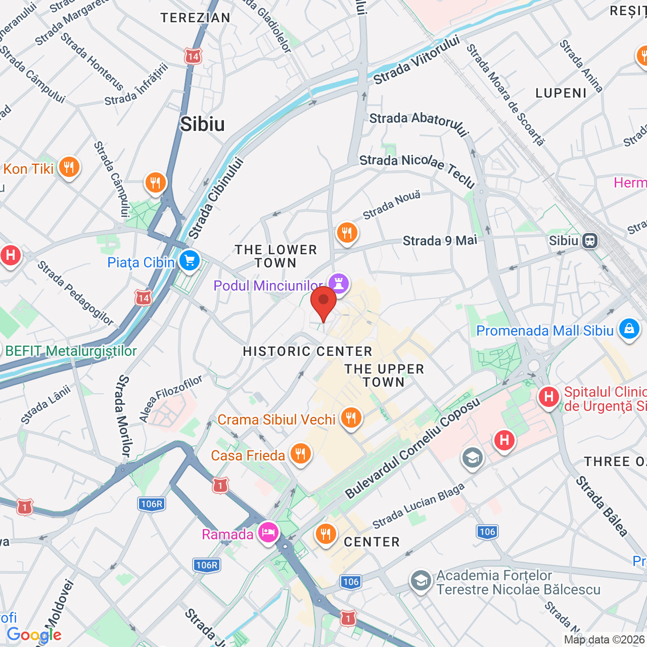 Map of Catedrala Luterana Evenghelica SF. MARIA