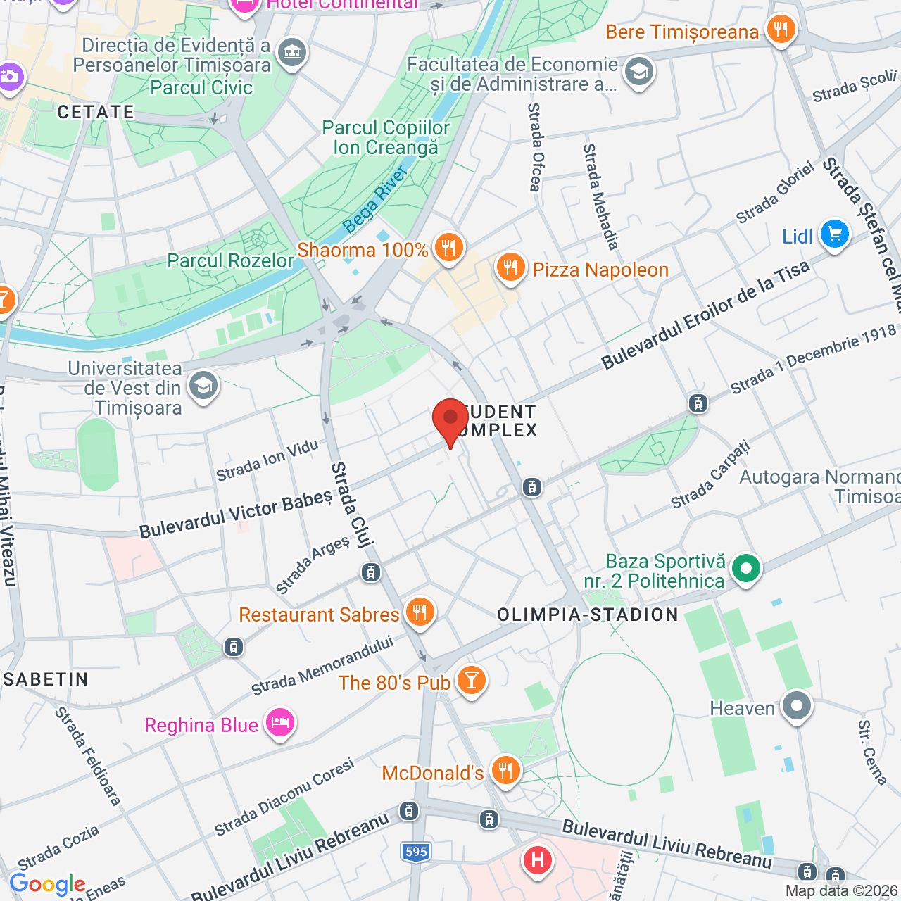 Map of Centrul Regional de Afaceri Timișoara (CRAFT)