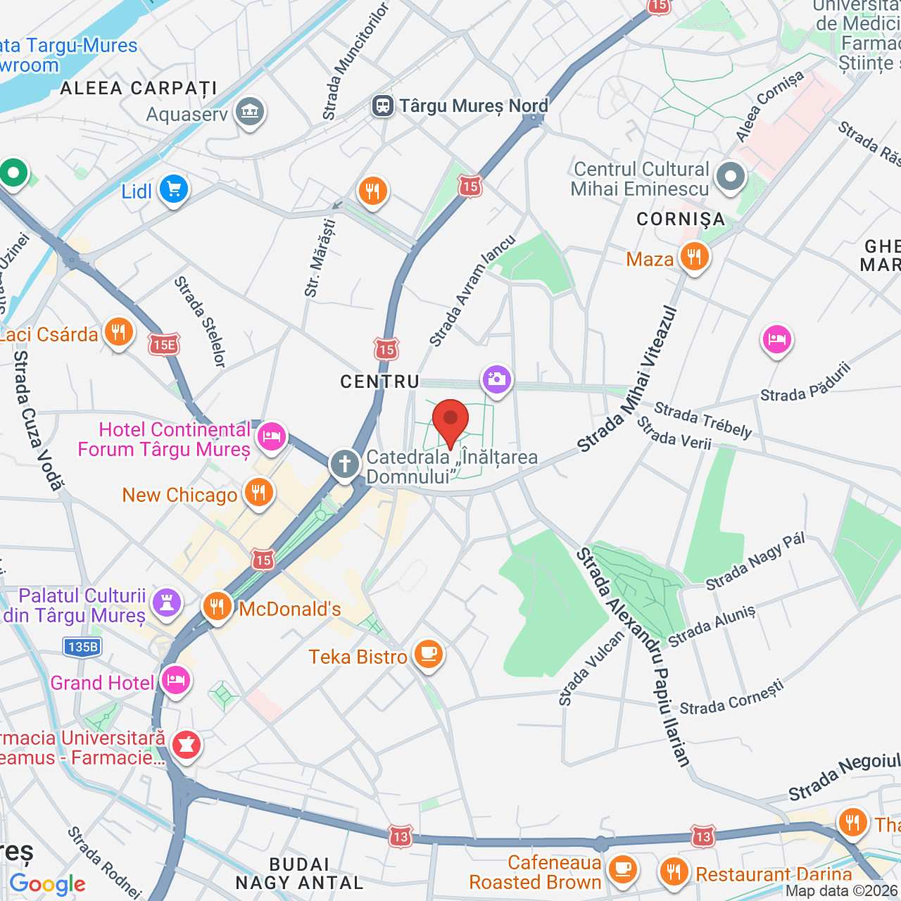 Map of Cetatea Targu Mures