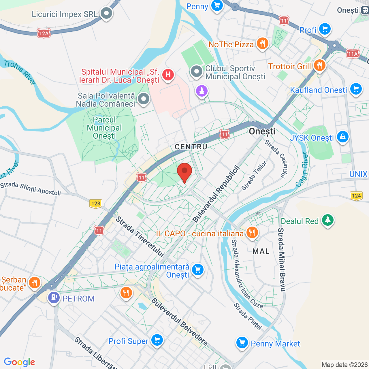 Map of Cinema Capitol Onesti