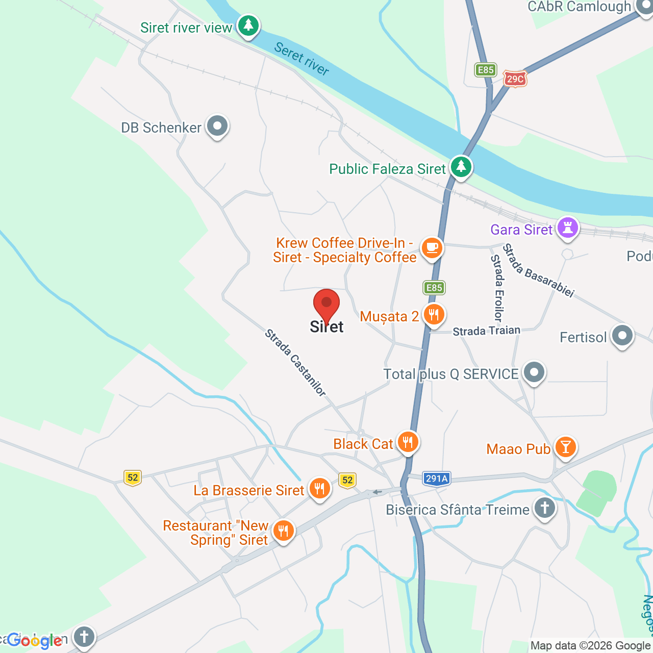 Map of Curtea interioară a fostei Case de Copii Siret