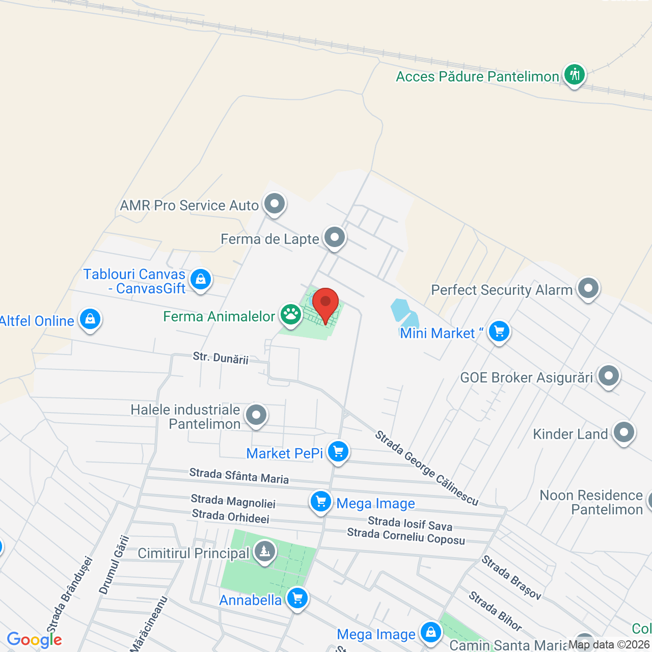 Map of Ferma Animalelor