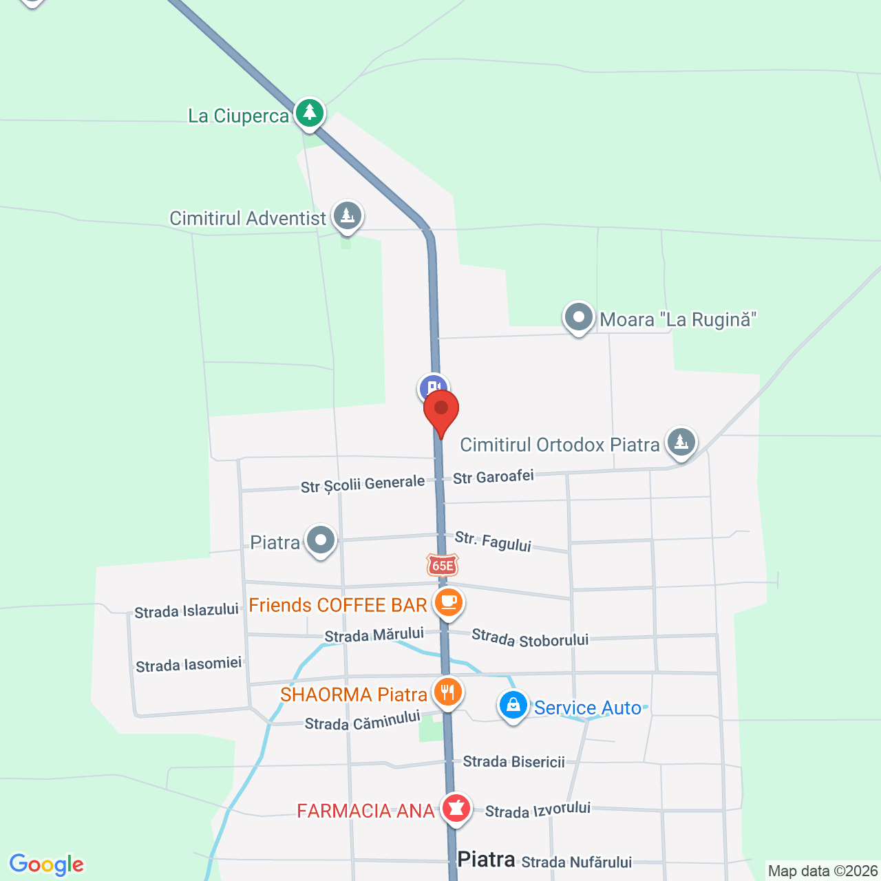 Map of Gasthaus Hundorf Viisoara