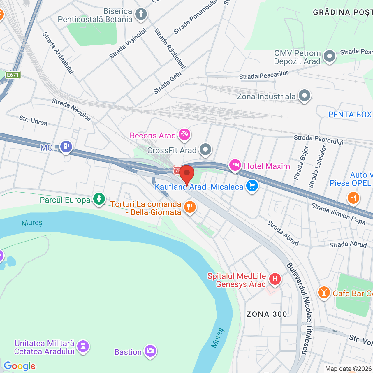 Map of Gemi Conference & Events Arad