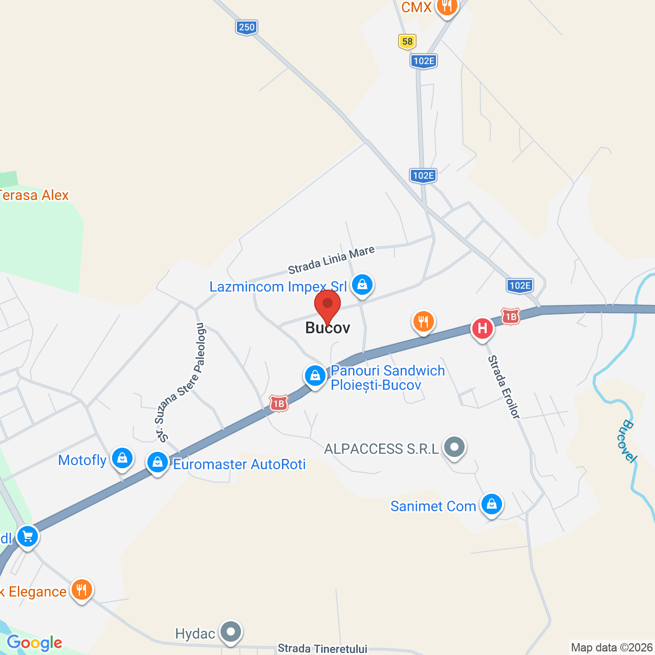 Map of Grădina Botanică Bucov