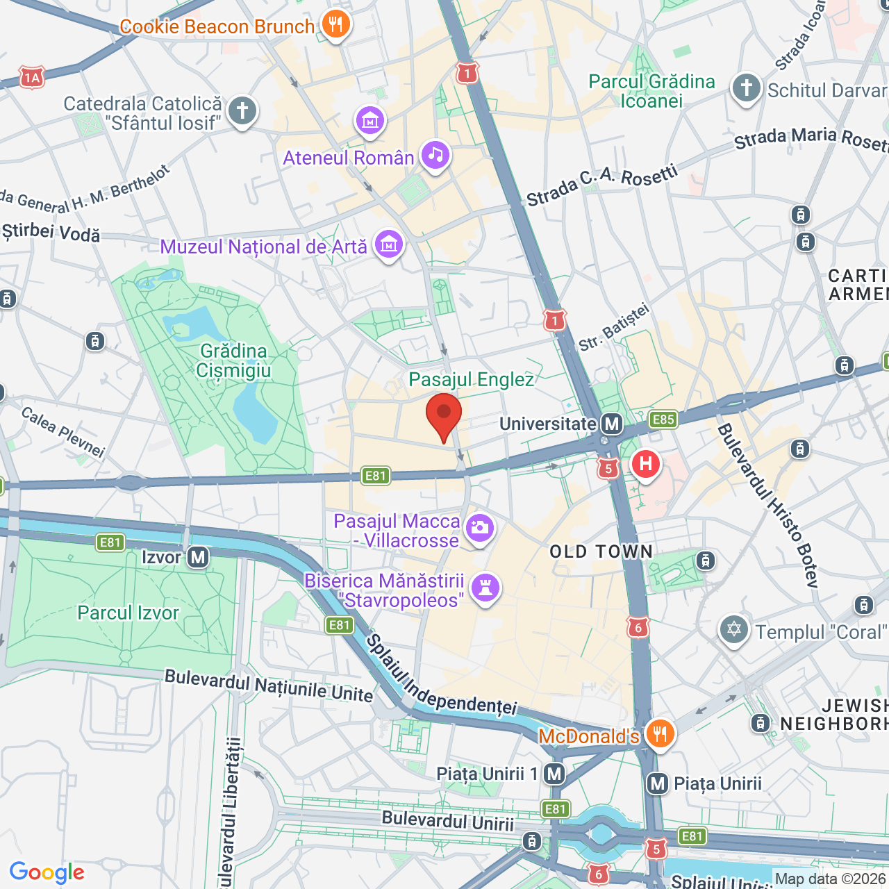 Map of Hotel Capitol