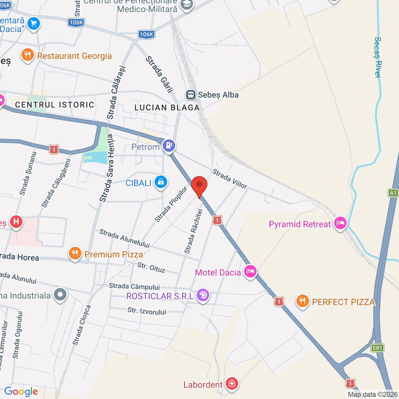 Map of Hotel Clasic