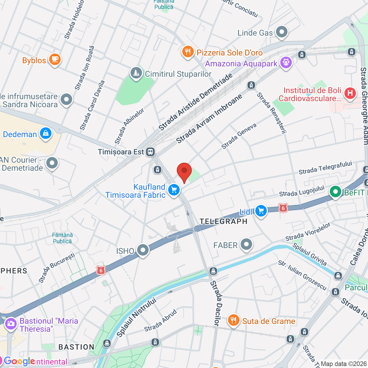 Map of Hotel Royal Plaza Timisoara