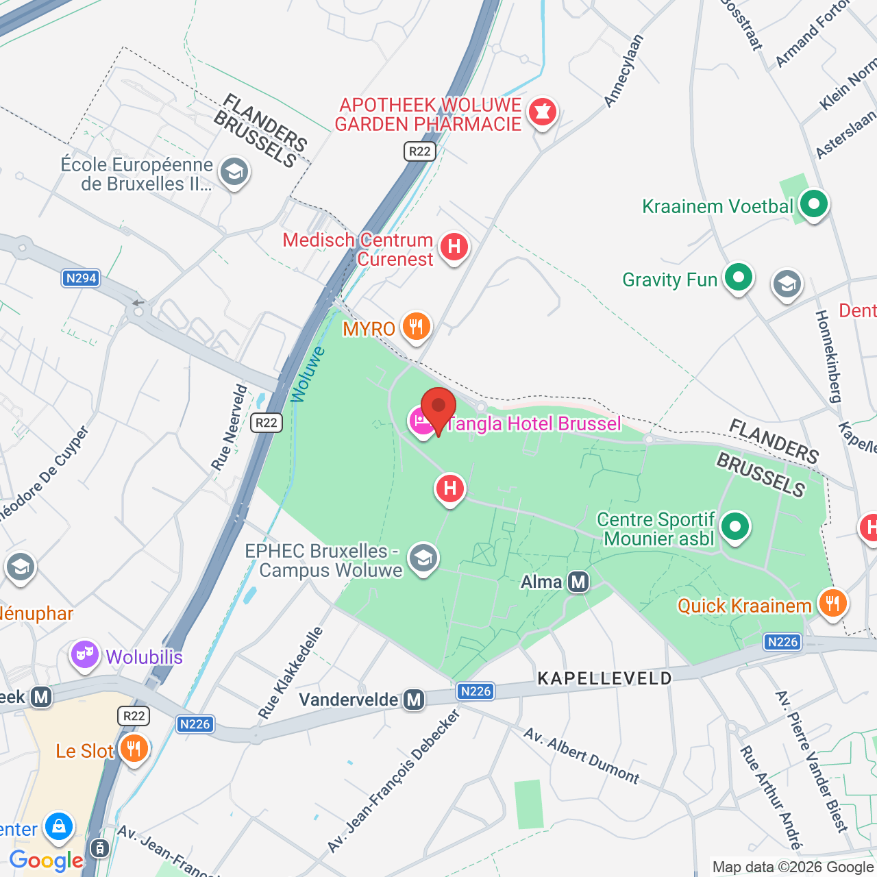 Map of Hotel Tangla