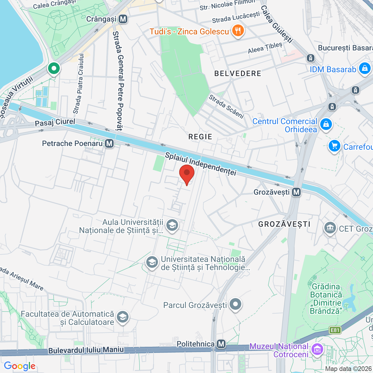 Map of ibis Bucharest Politehnica