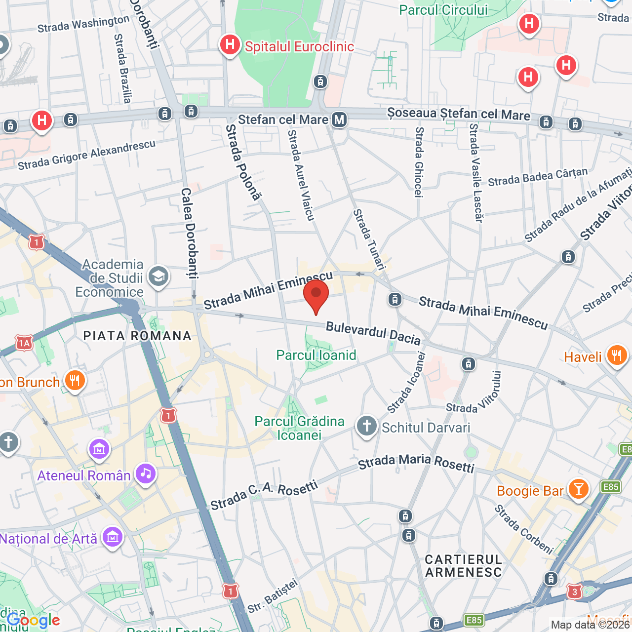 Map of Institutul Francez București