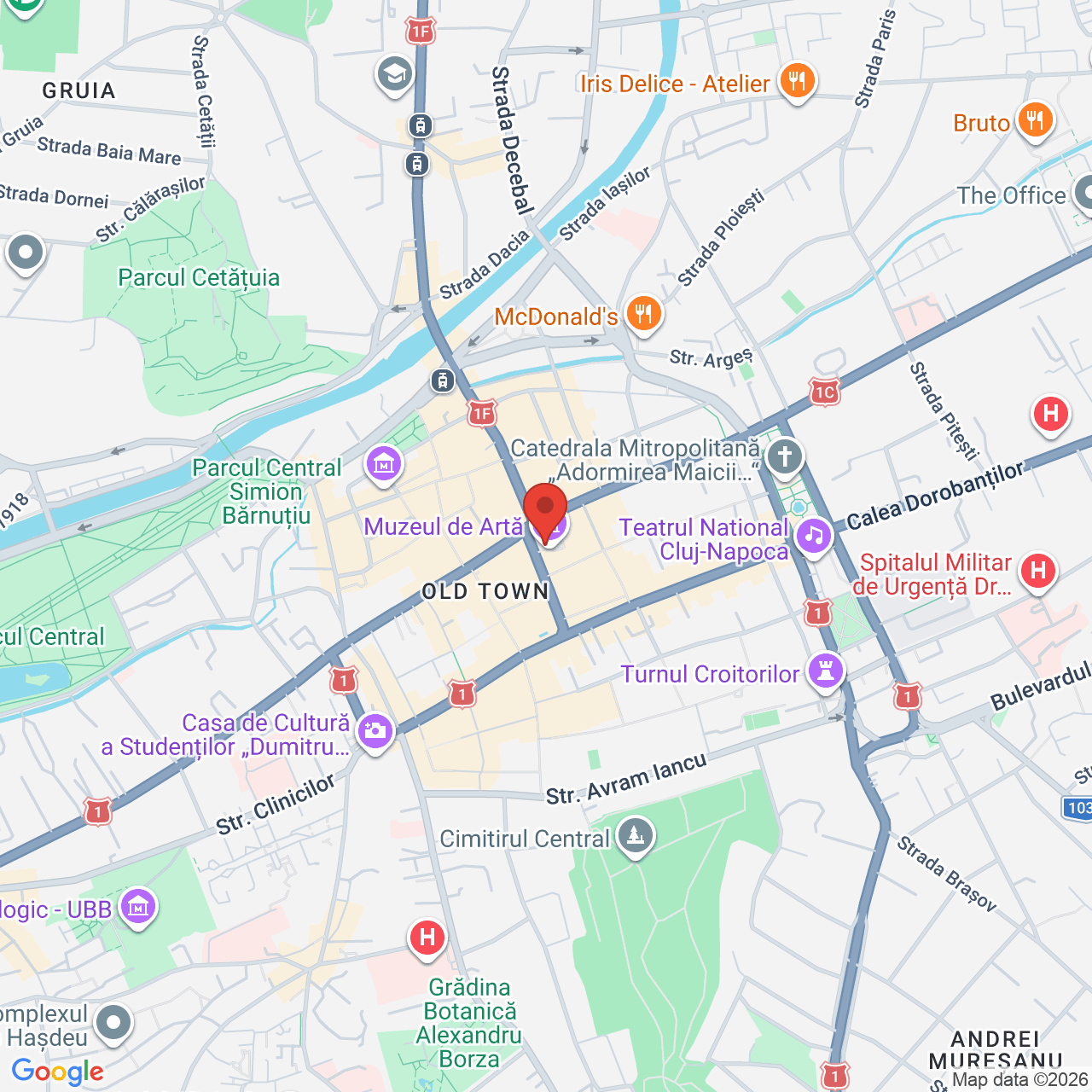 Map of Muzeul de Arta Cluj-Napoca