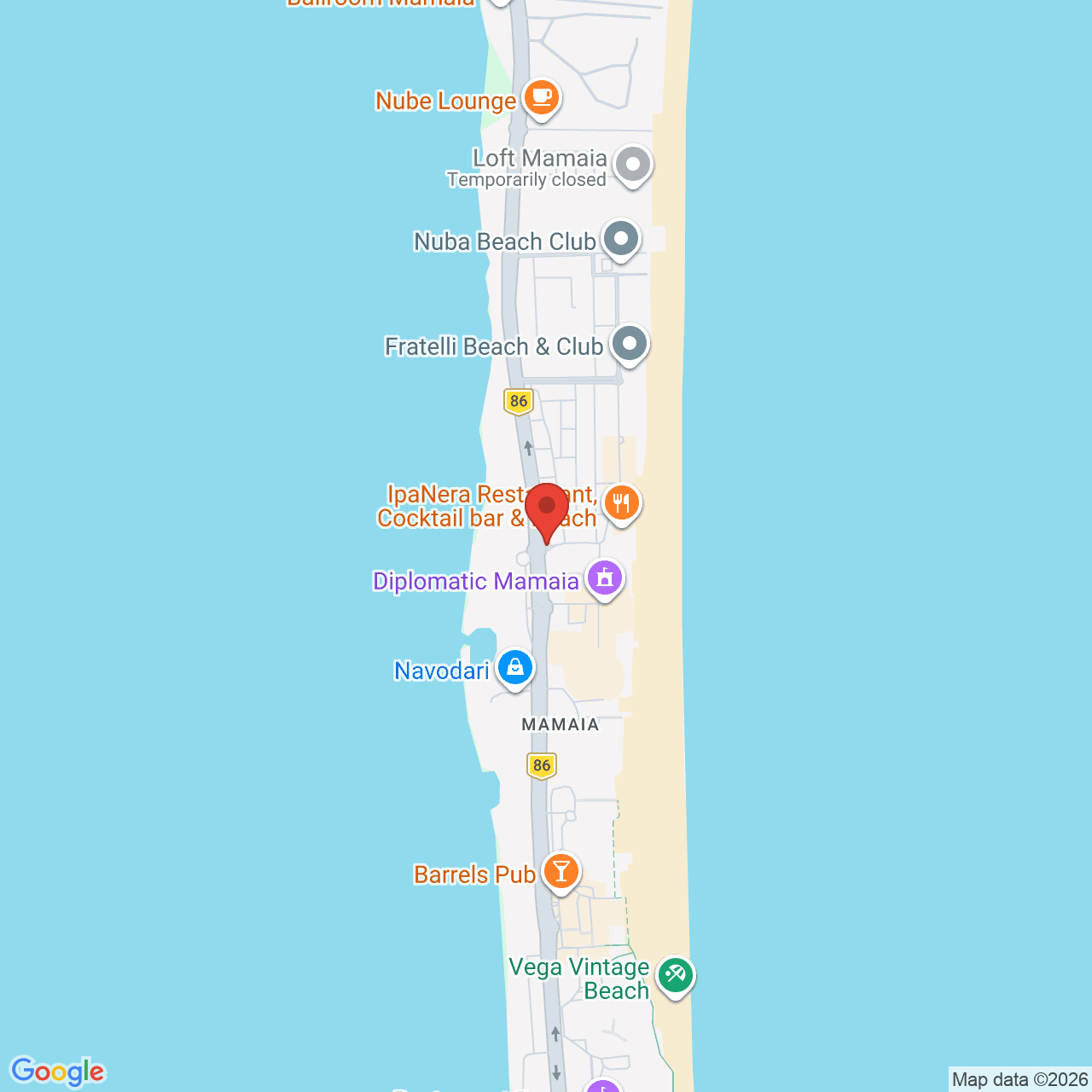Map of Nuba Beach Club