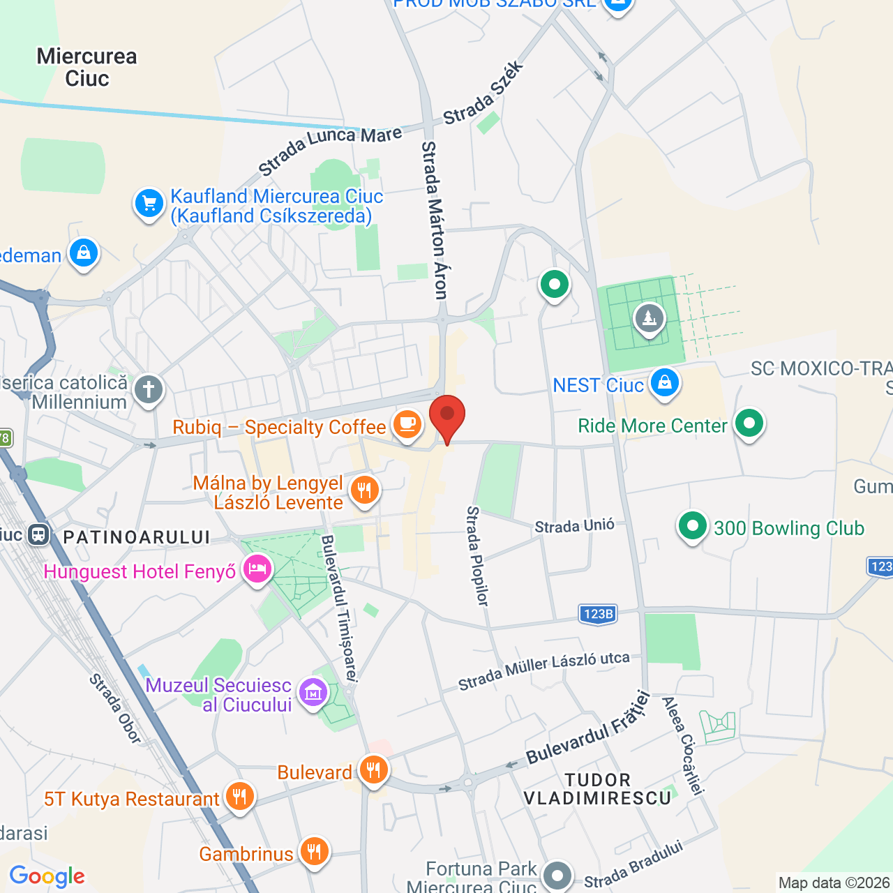 Map of Ólommadár