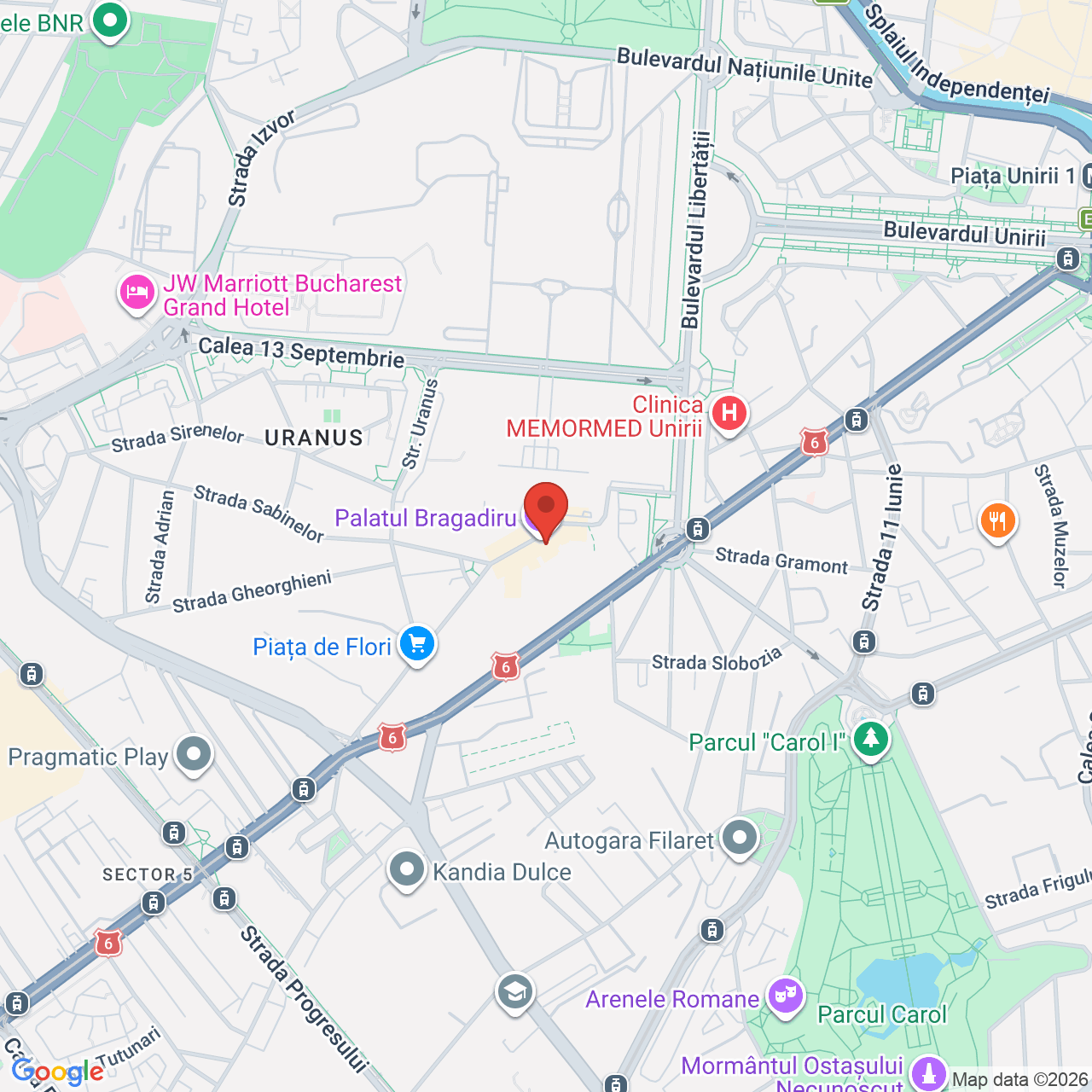 Map of Palatul Bragadiru