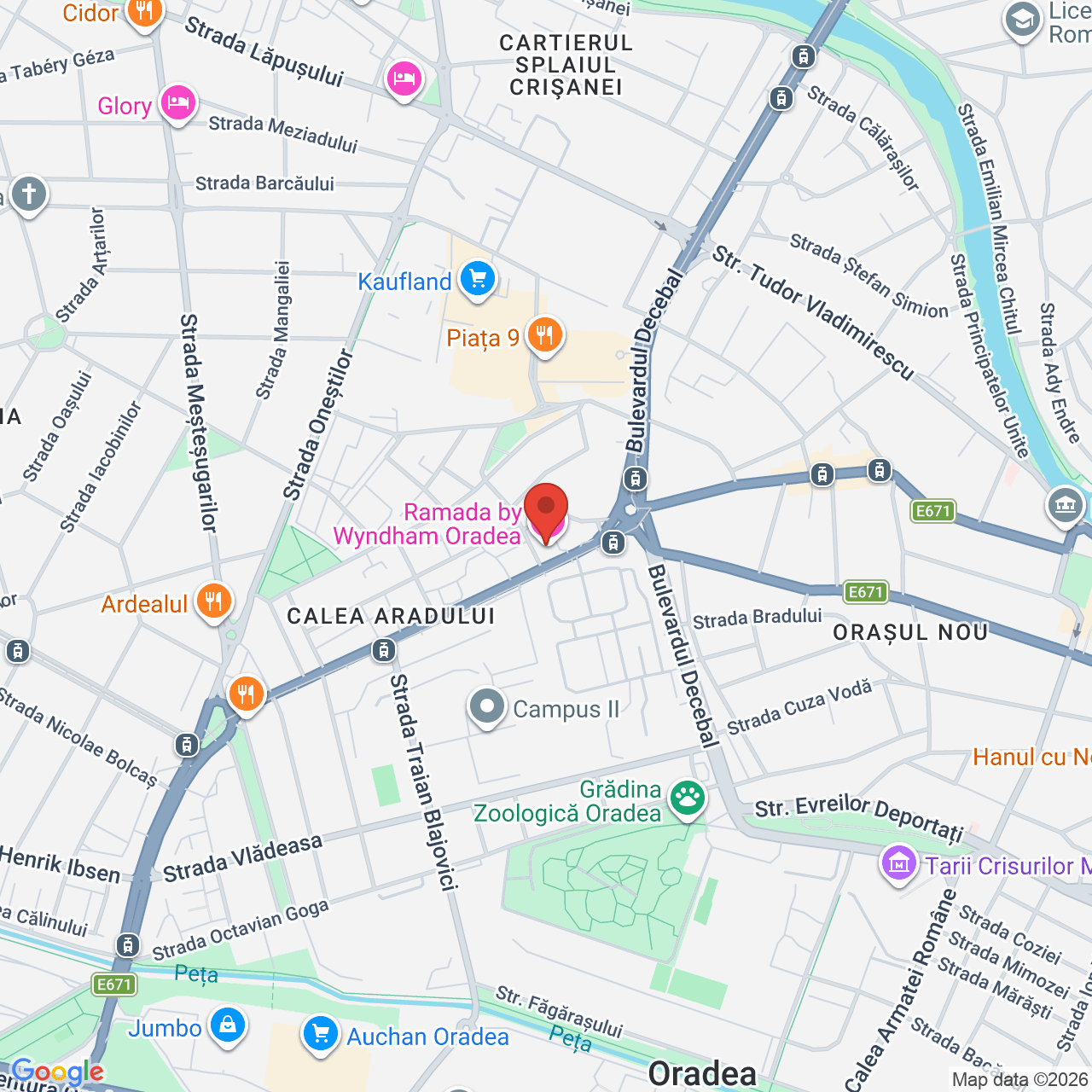 Map of Ramada by Wyndham Oradea