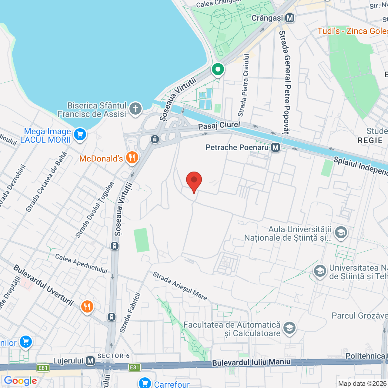 Map of Restaurant Manara Blue Bucuresti