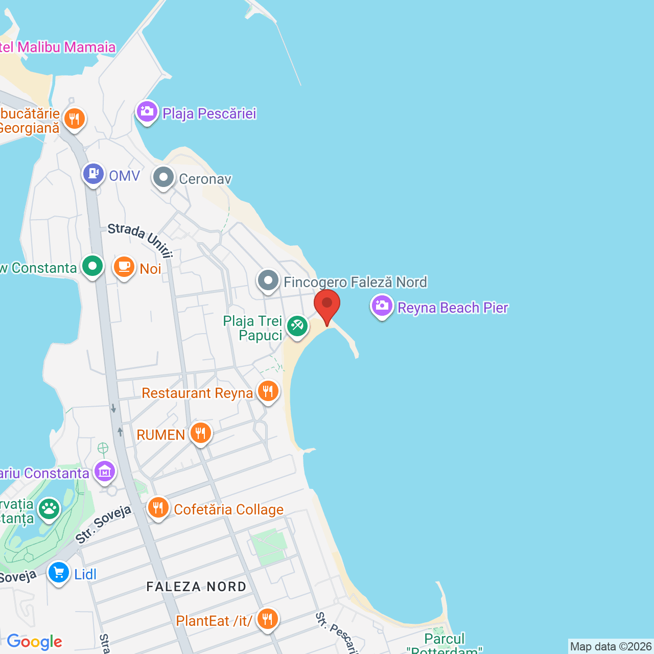 Map of Reyna Beach