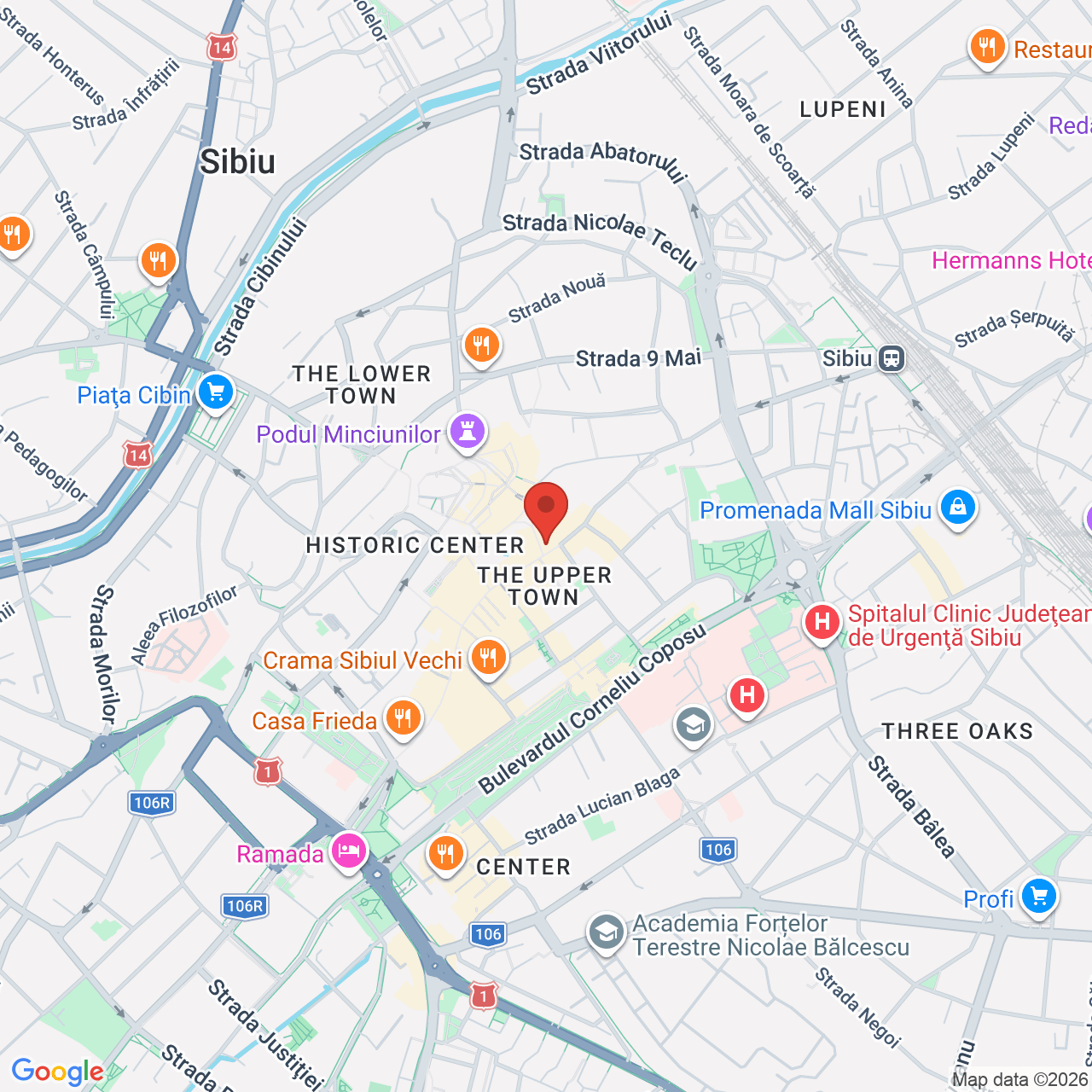 Map of Sala Oglinzilor, Forumul German