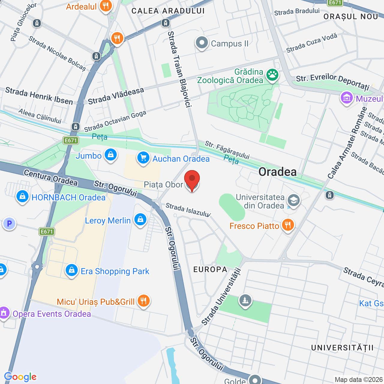 Map of Sala Polivalenta - ORADEA ARENA