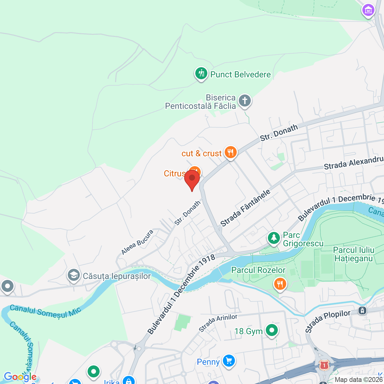 Map of Sala Radio Cluj-Napoca