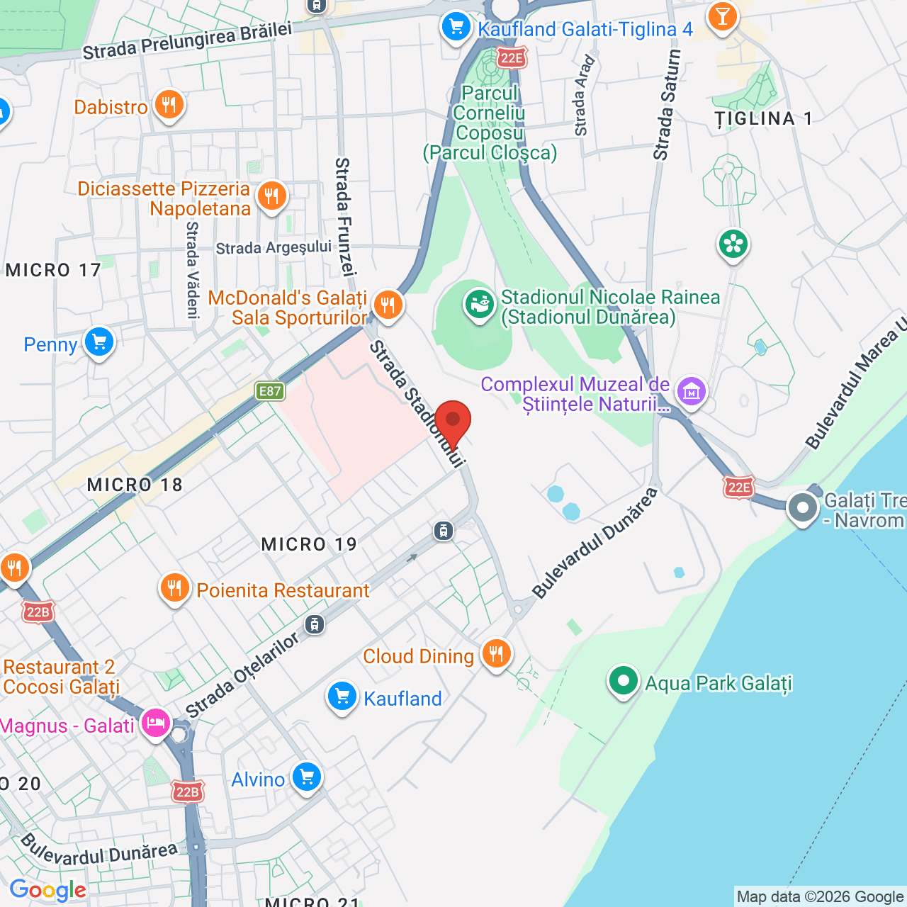 Map of Sala Sporturilor Galati