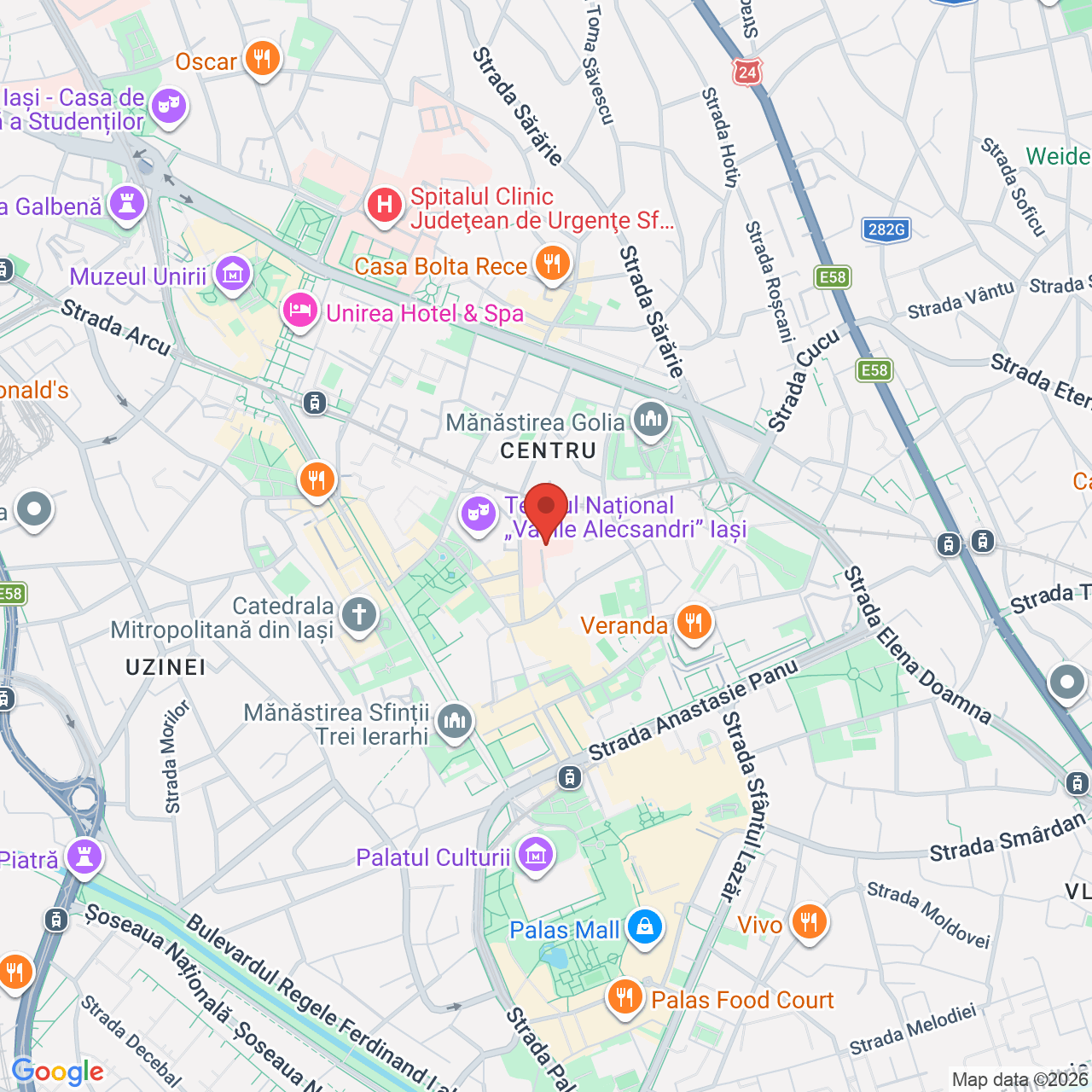 Map of Sala Studio Teofil Valcu