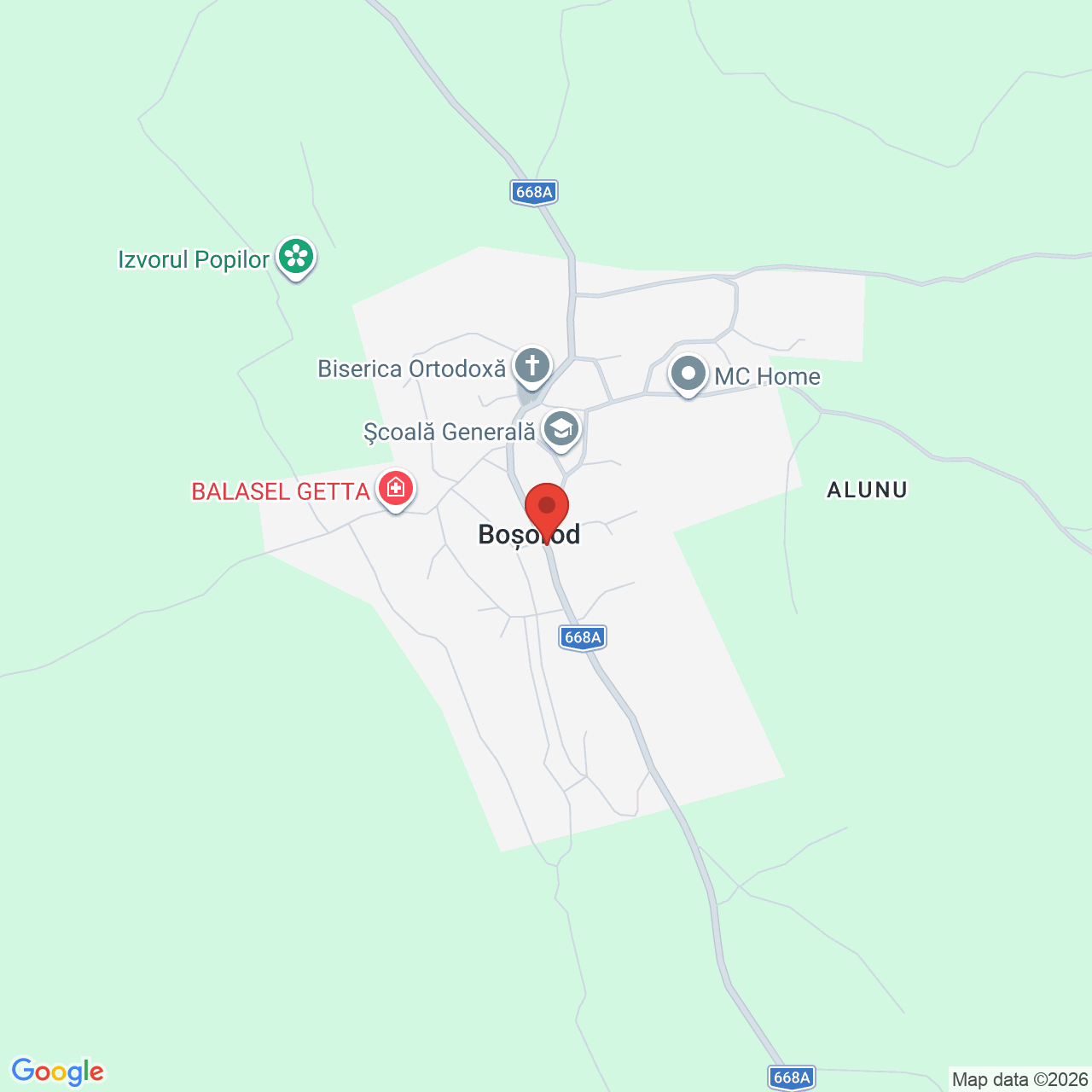 Map of sat Tarsa, com Bosorod
