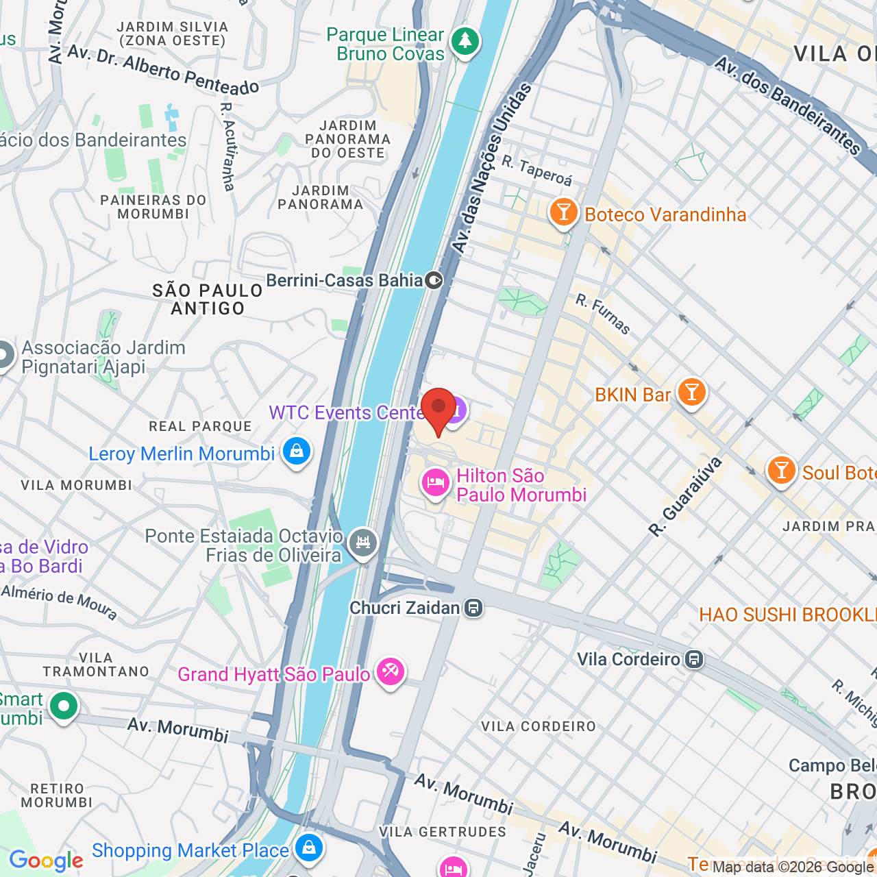 Map of Sheraton Sao Paulo WTC Hotel