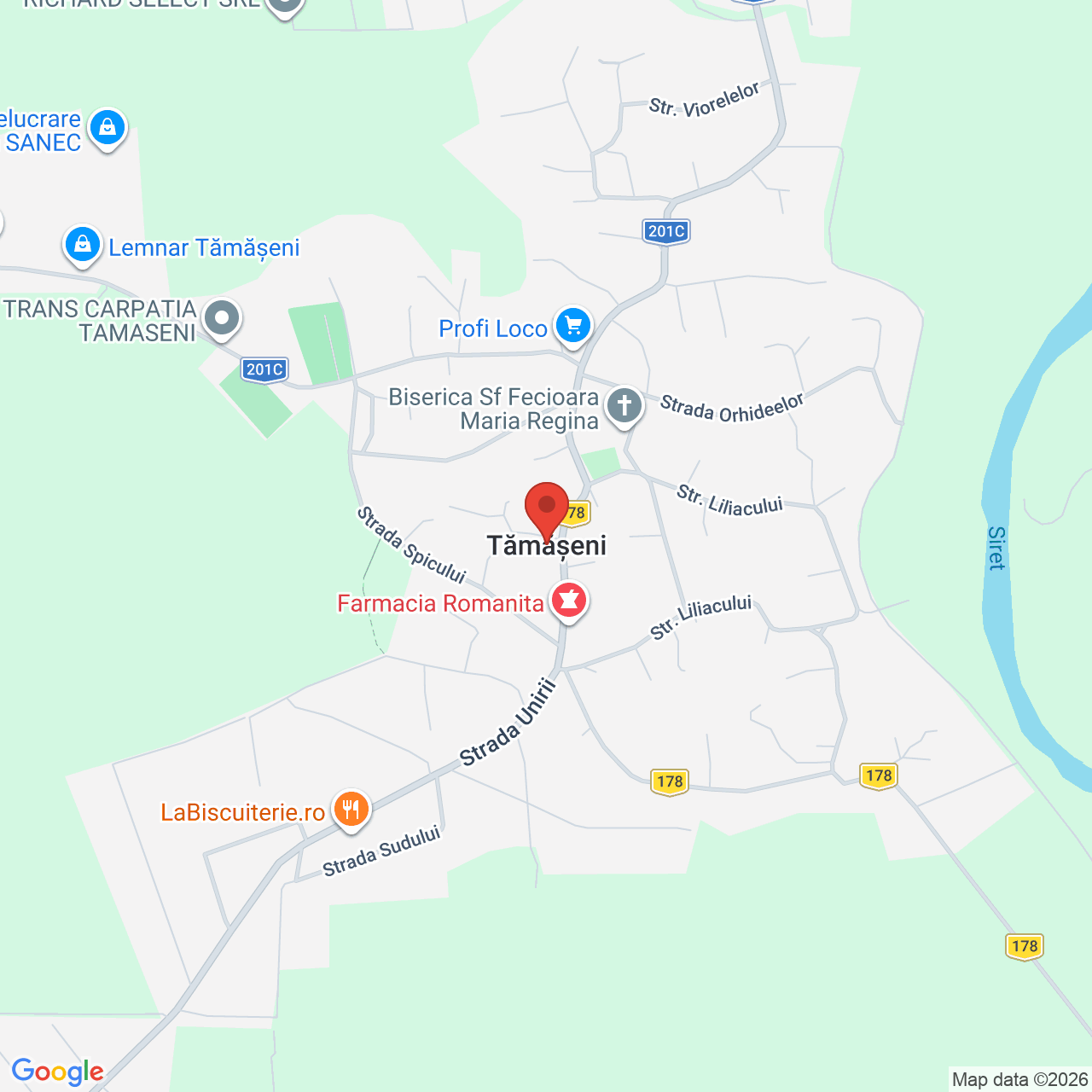 Map of Stadion Tămășeni