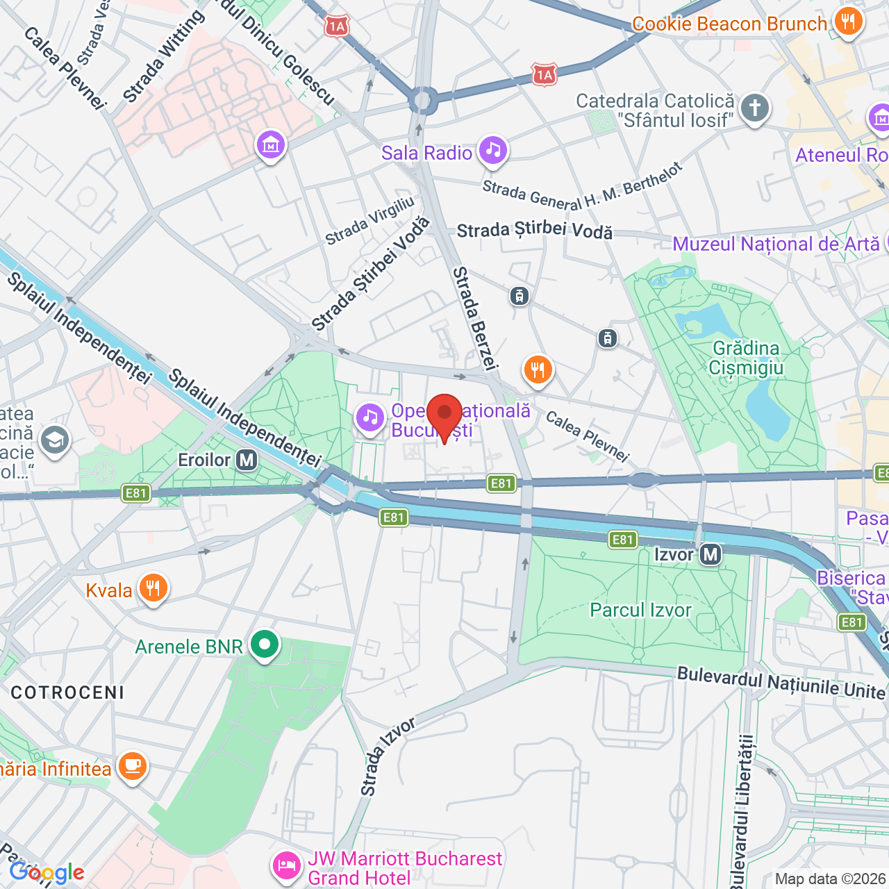 Map of Stadionul Facultății de Drept