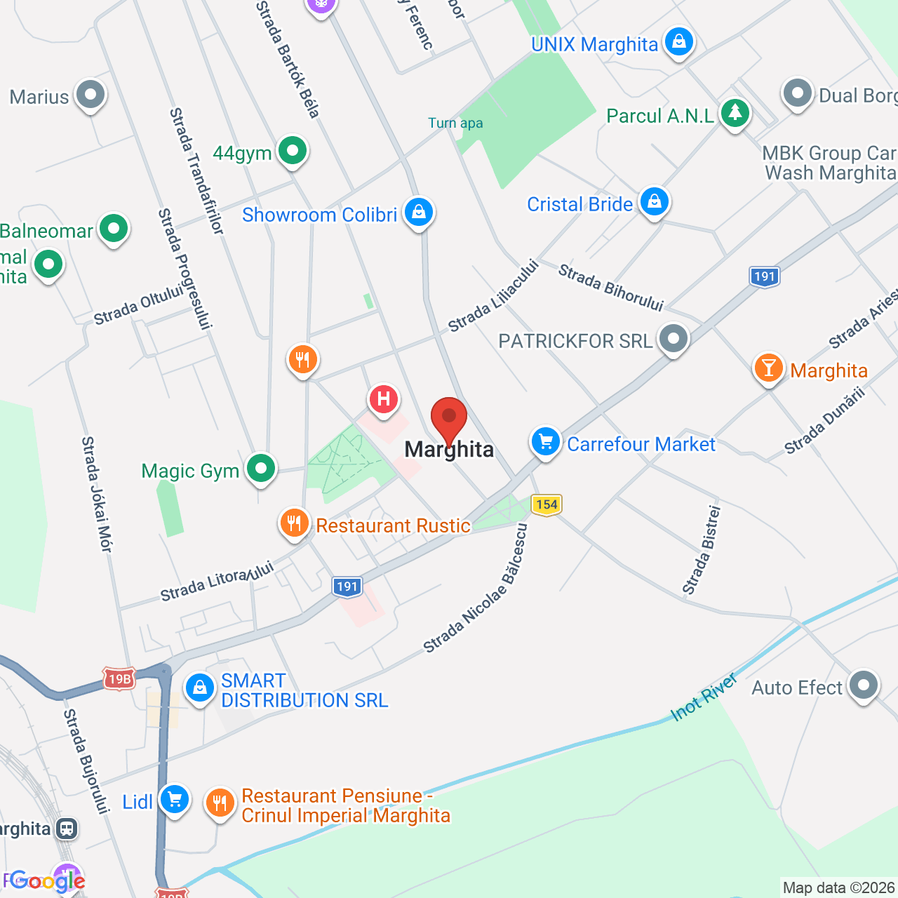 Map of Ștrand termal municipal Marghita