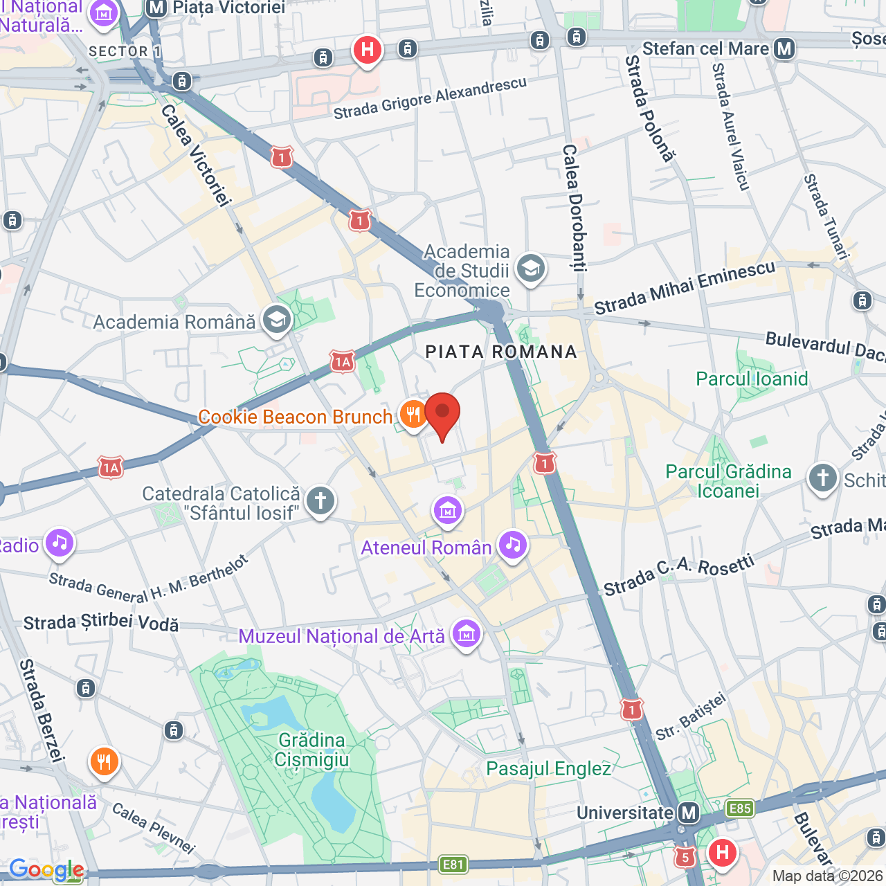 Map of Teatrul Ion Creanga SALA MARE