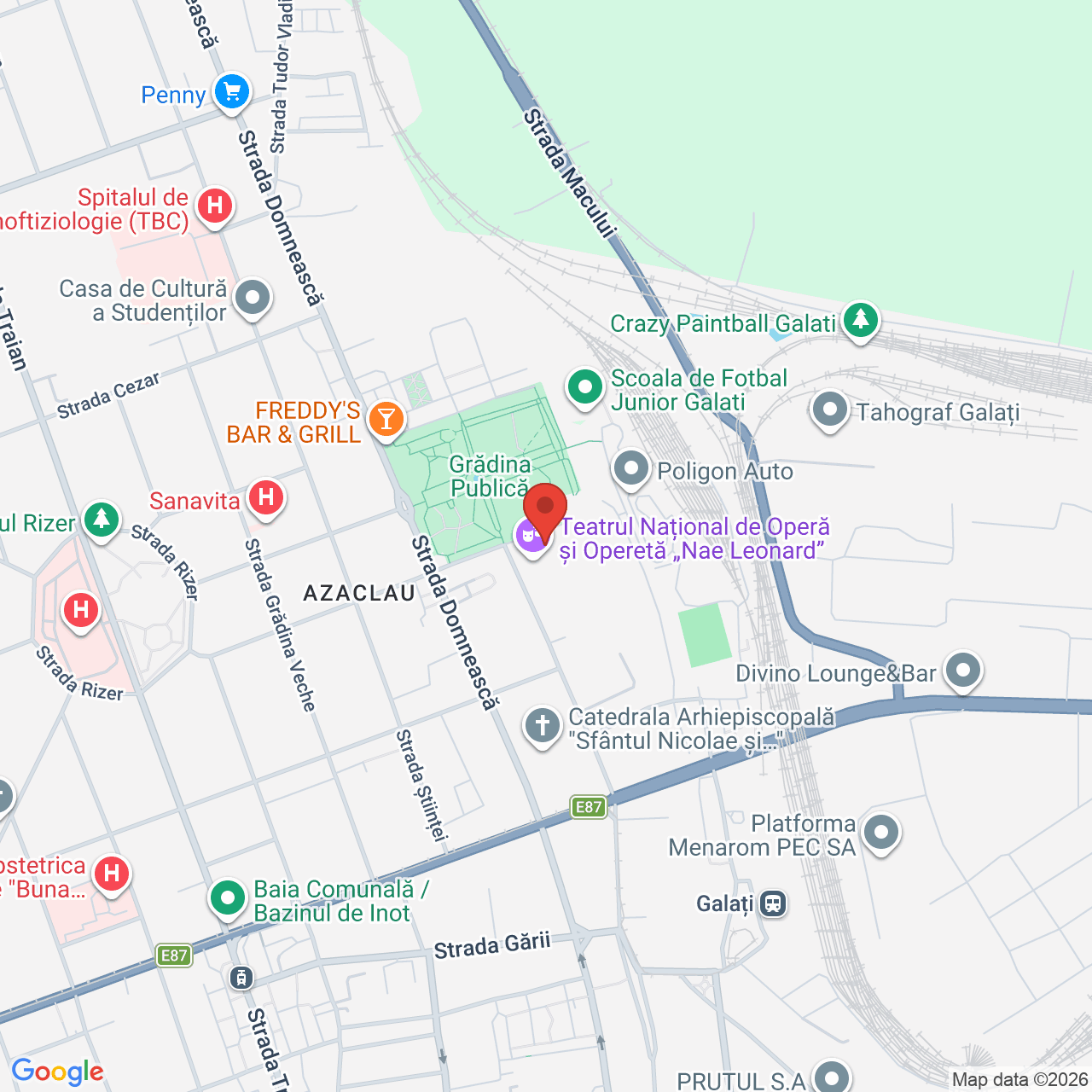 Map of Teatrul National de Opera si Opereta "Nae Leonard"