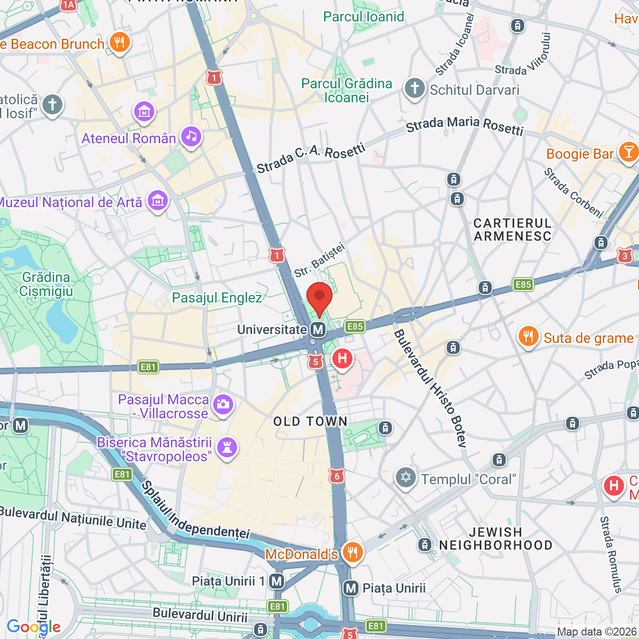 Map of Teatrul Național "I. L. Caragiale"
