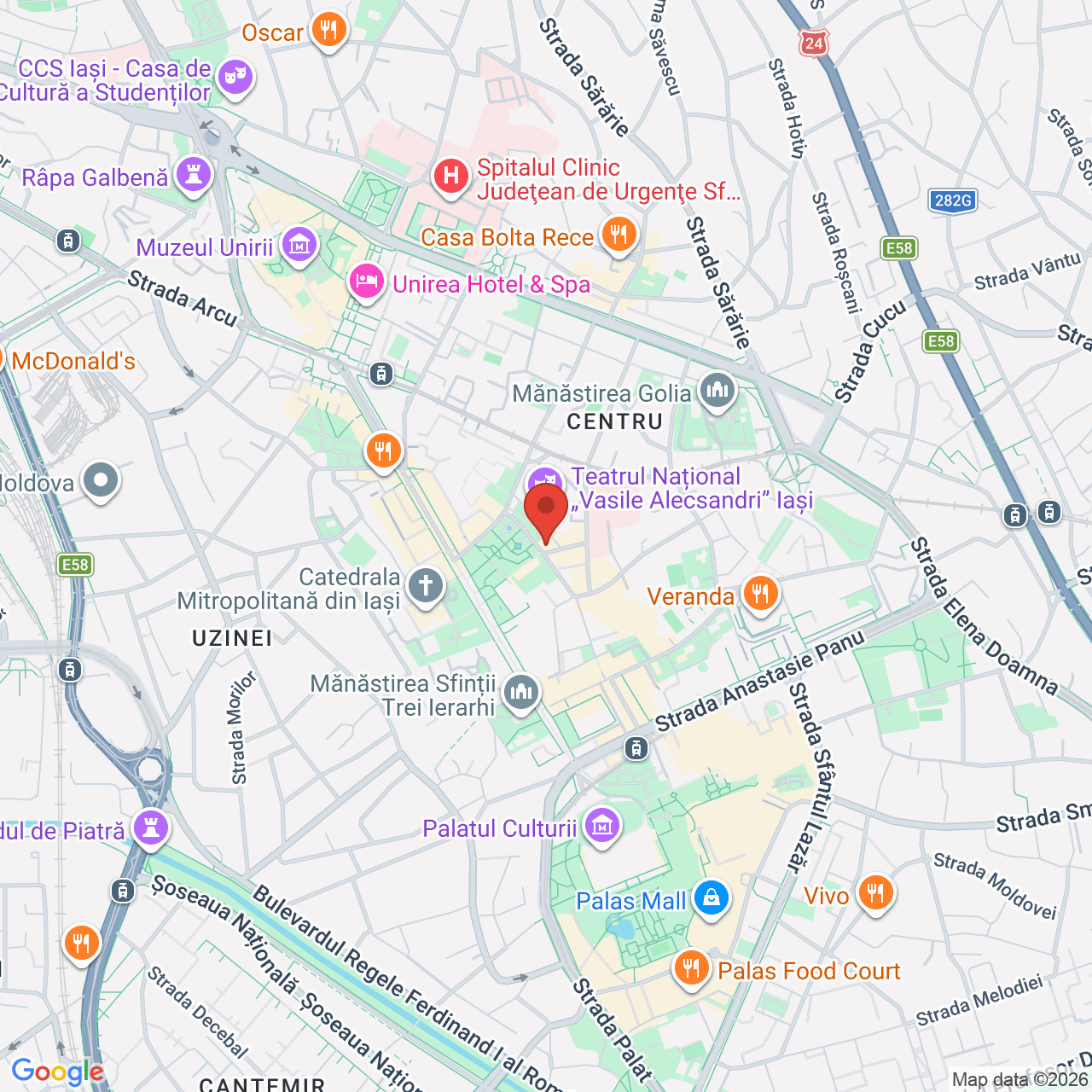 Map of Teatrul National Vasile Alecsandri Iași